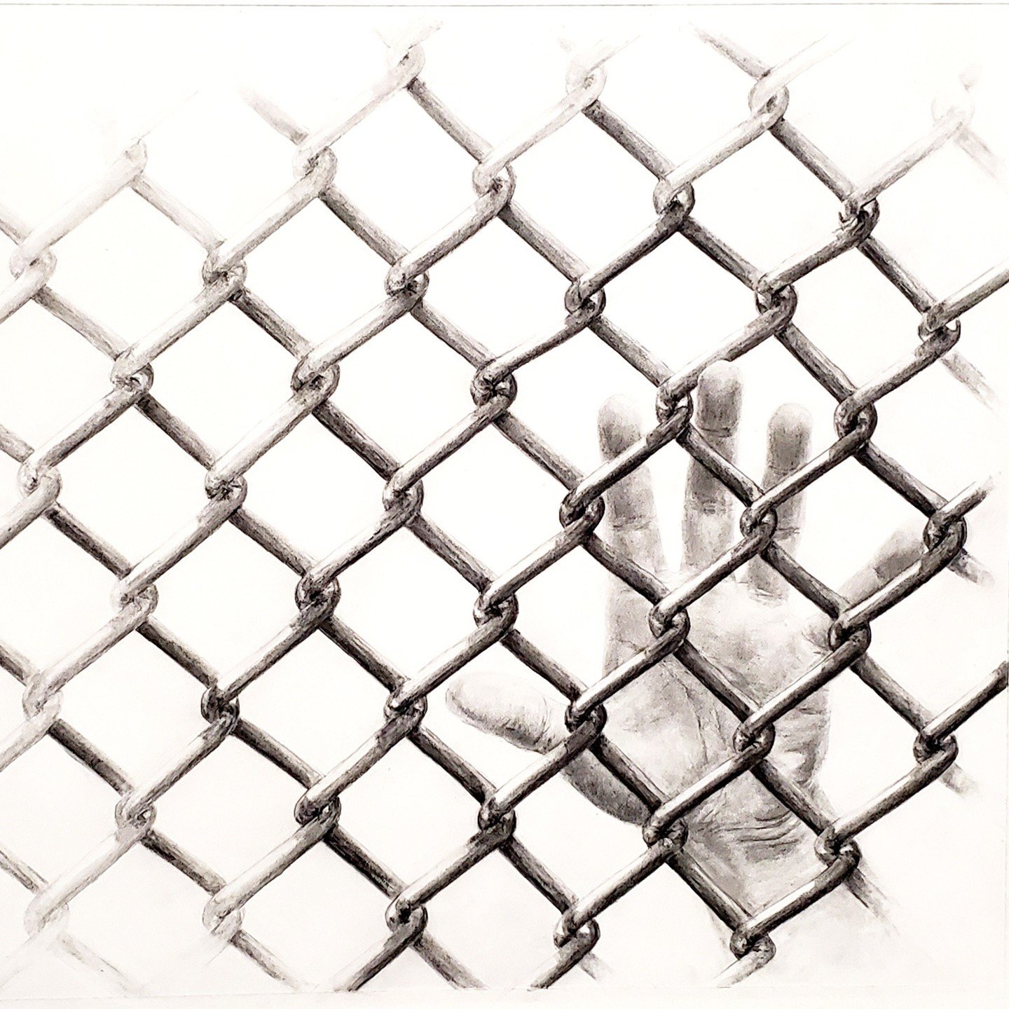 Detail of another of the drawings for my upcoming solo exhibition, Borders and Boundaries, at Pleiades Gallery, 547 W 27th St, NYC, June 11- July 6

#drawing #graphitedrawing #pencildrawing #bordersandboundaries #fences #exhibition #chelsea #chelseag