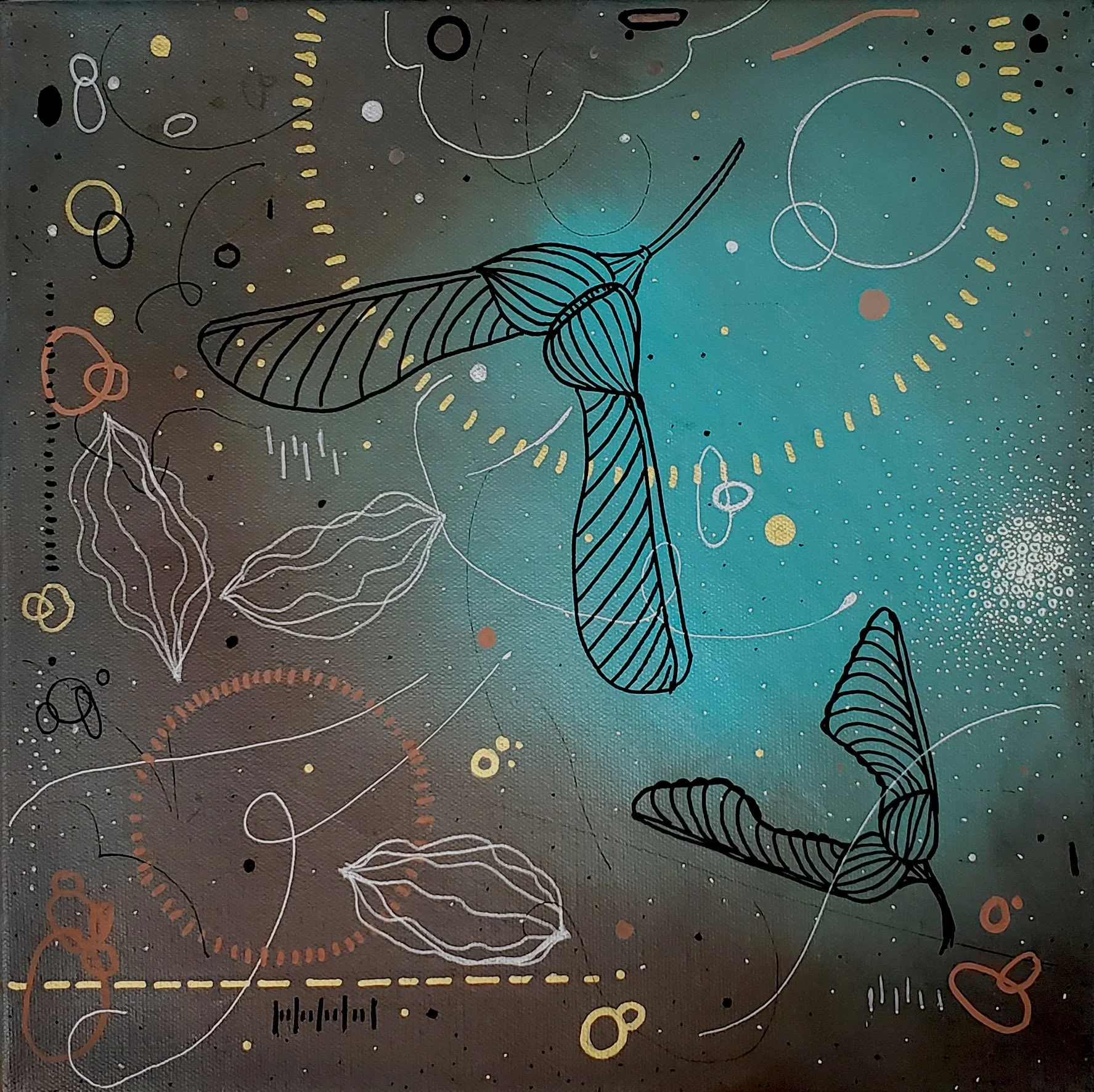 Ecoscape: Air. 12x12. Acrylic on Canvas.