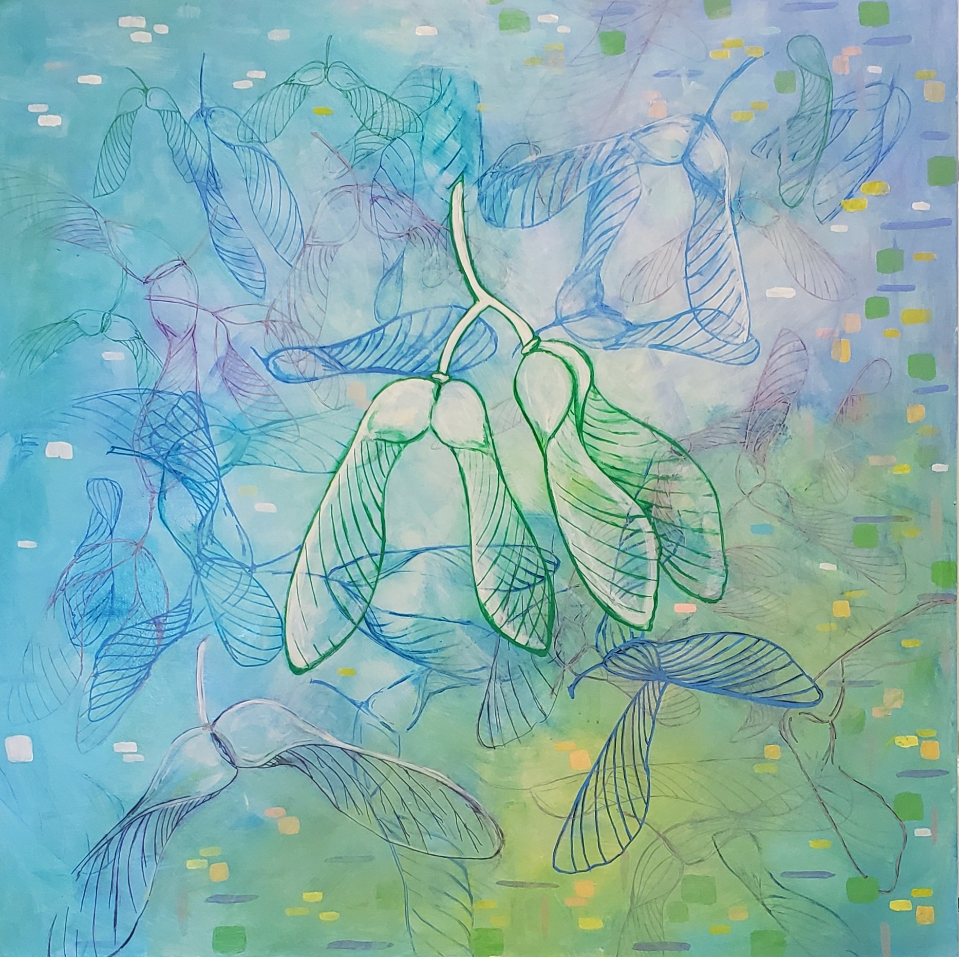 Renewing Nature. 36x36. Acrylic on Canvas.