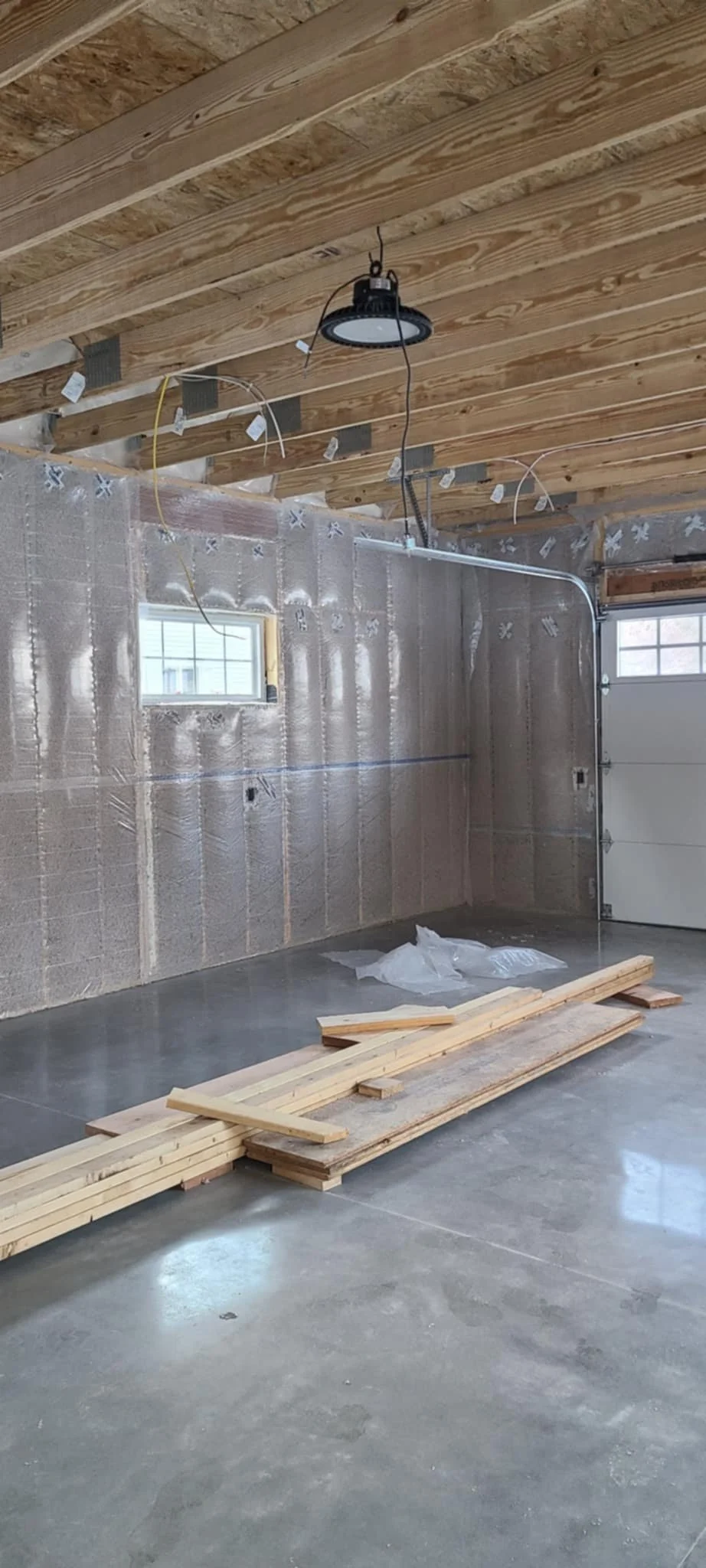 Bib and blown max pack cellulose walls. 