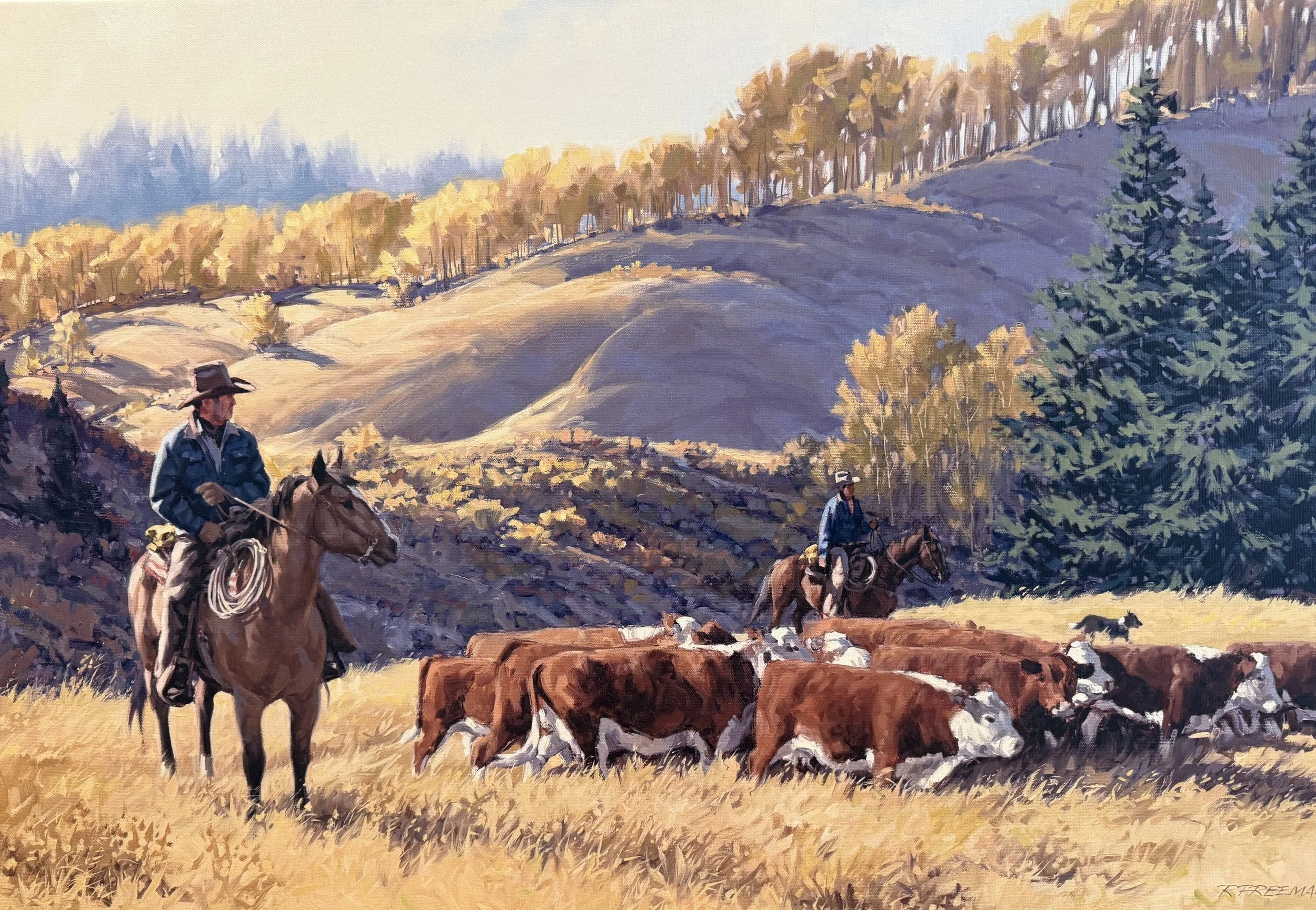 Moving On Oil Painting by Richard Freeman CopyCat Art