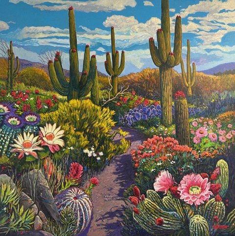 John Burrows 48 x 48 Desert Blooms.jpeg