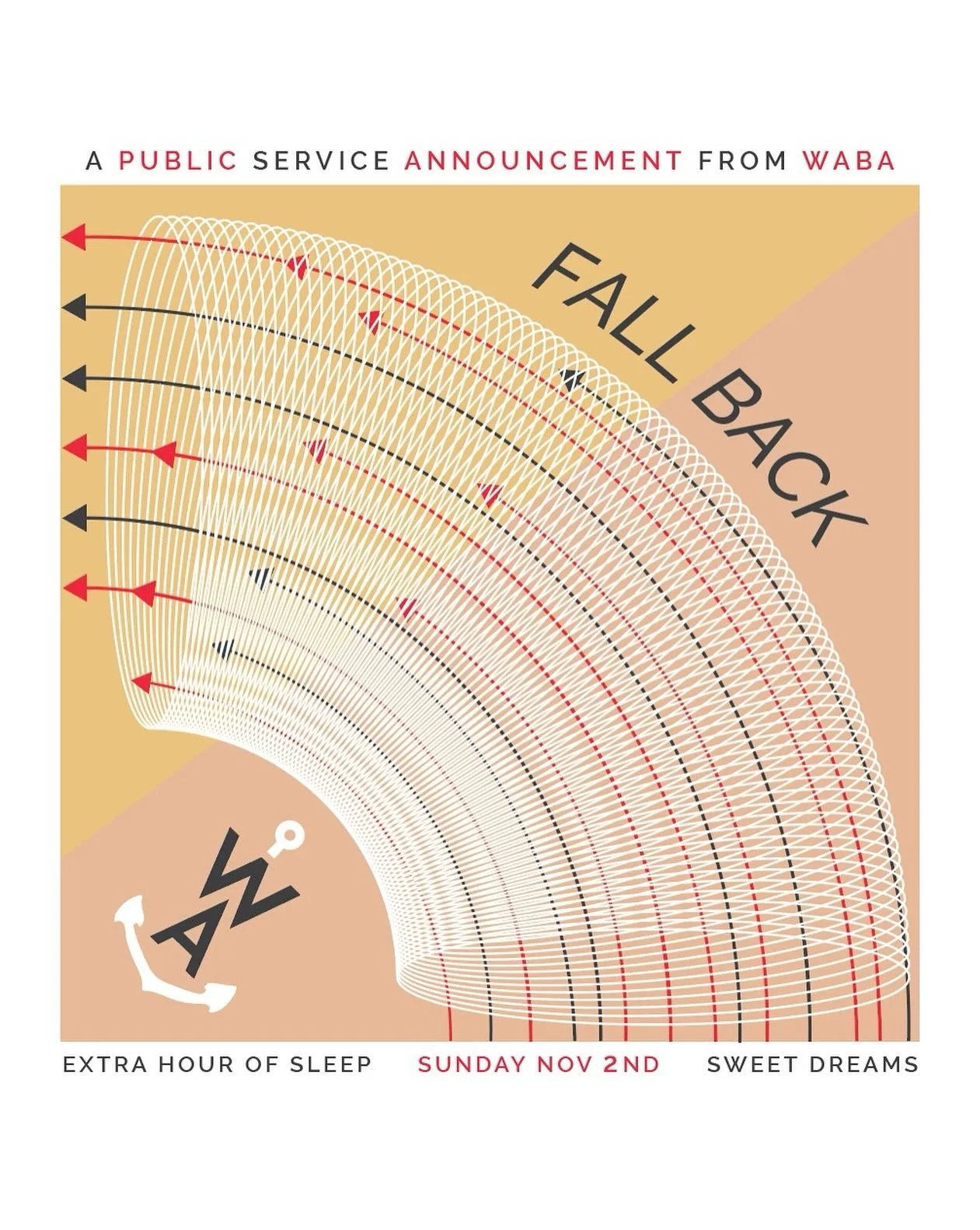 Tonight&rsquo;s the night! At 2 AM, the clocks fall back to 1 AM for Daylight Savings Time.
This helpful reminder is brought to you by the West Annapolis Business Association because we are always here to help.
So, stay up late, wake up rested, and w