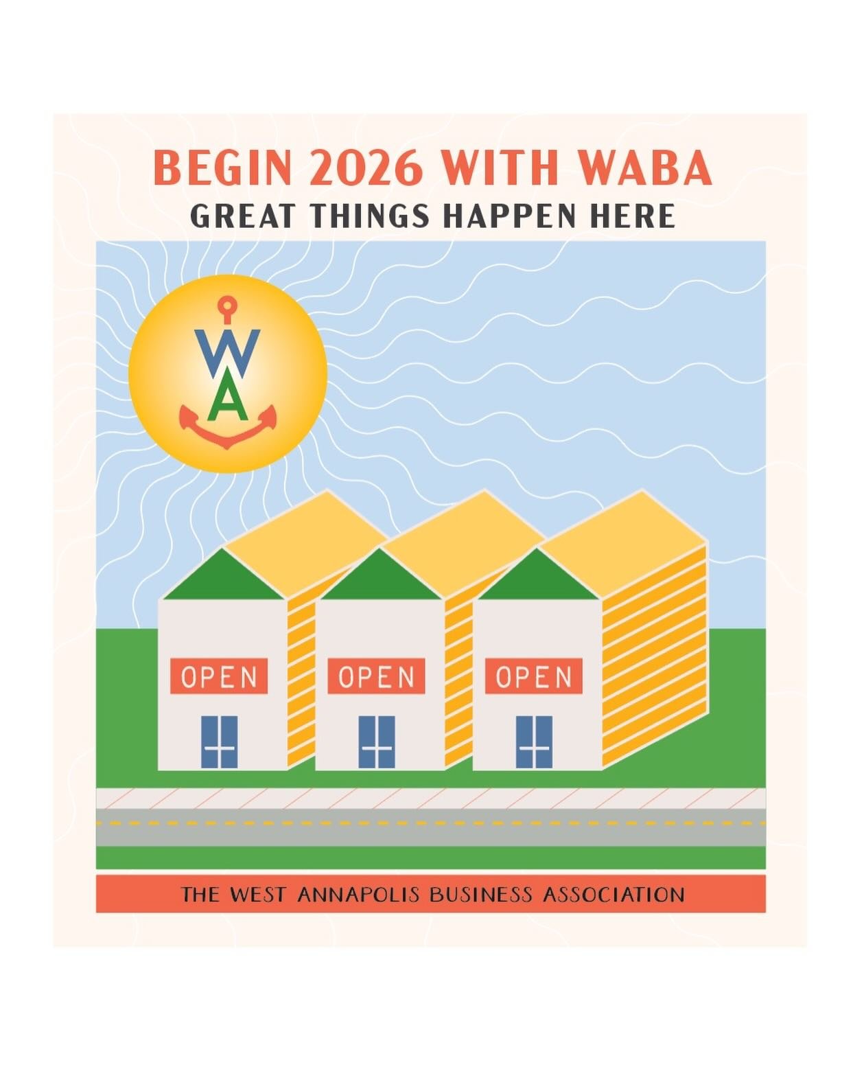 Begin 2026 with WABA! Now is the time!

Join the West Annapolis Business Association for support, connection, and exposure for your local business. We&rsquo;re here to help you make the most of every opportunity this year!

Now&rsquo;s the perfect ti