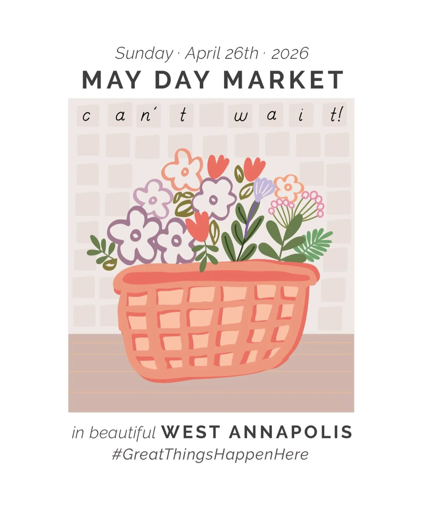 Celebrate the tradition of May Day in West Annapolis 🌸

Mark your calendar! Join the West Annapolis Business Association for the first annual West Annapolis May Day Market on Sunday, April 26th!

&bull; Shop local boutiques stocked with fresh spring