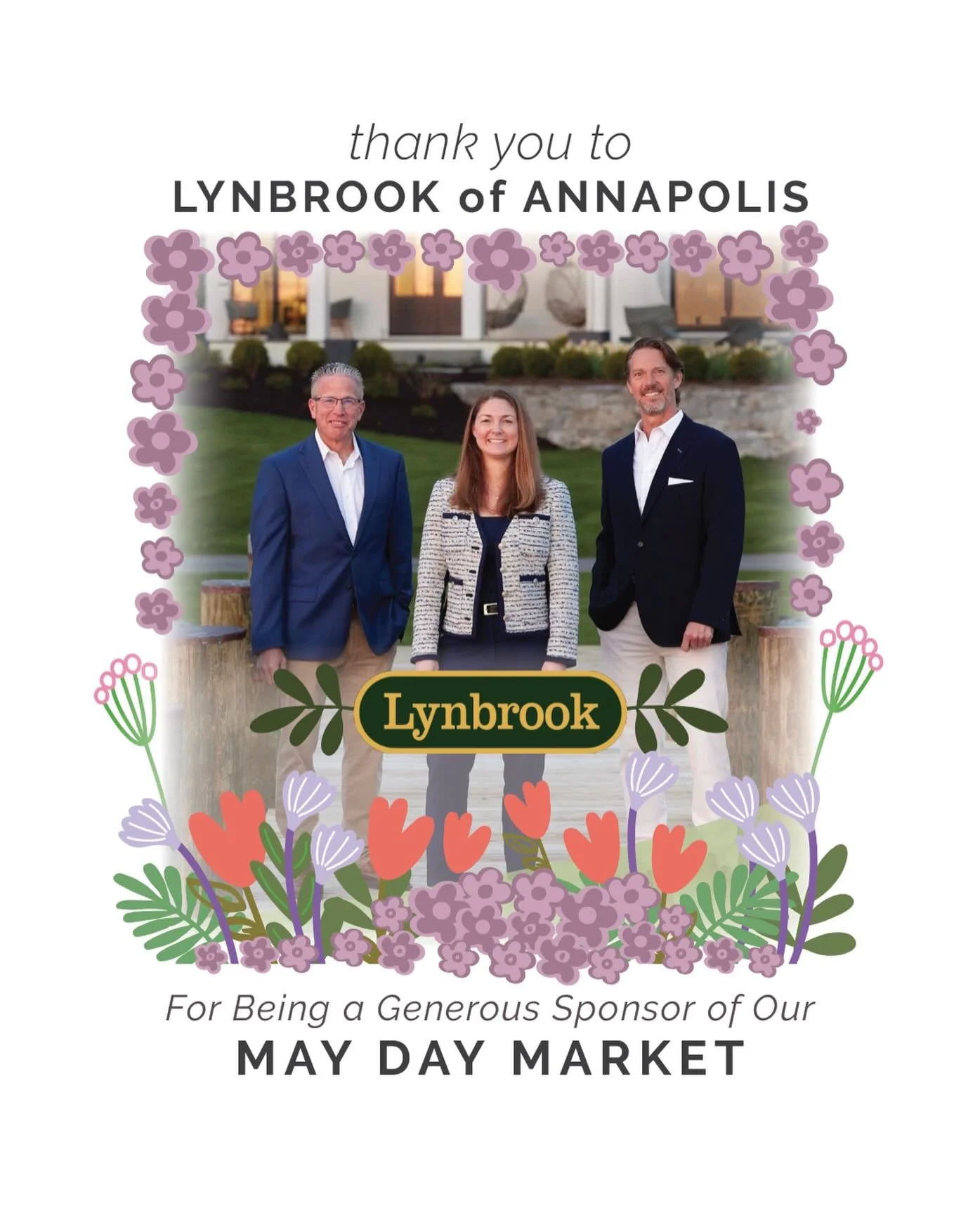 West Annapolis is lucky to have neighbors like Lynbrook of Annapolis!

A heartfelt thank you to Lynbrook &mdash; fine residential construction and architect-designed homes right here in our community &mdash; for sponsoring this year&rsquo;s May Day M