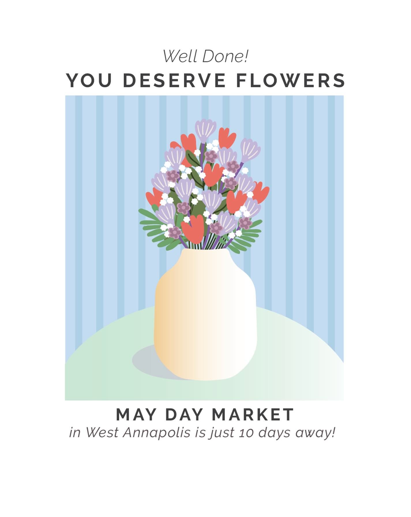 Good job on those taxes! Now get yourself some flowers.

The West Annapolis May Day Market is just 10 days away!
 Join us April 26th from 11&ndash;2 and pick out the perfect combo of lovely stems from local vendors &mdash; perfect for creating your o