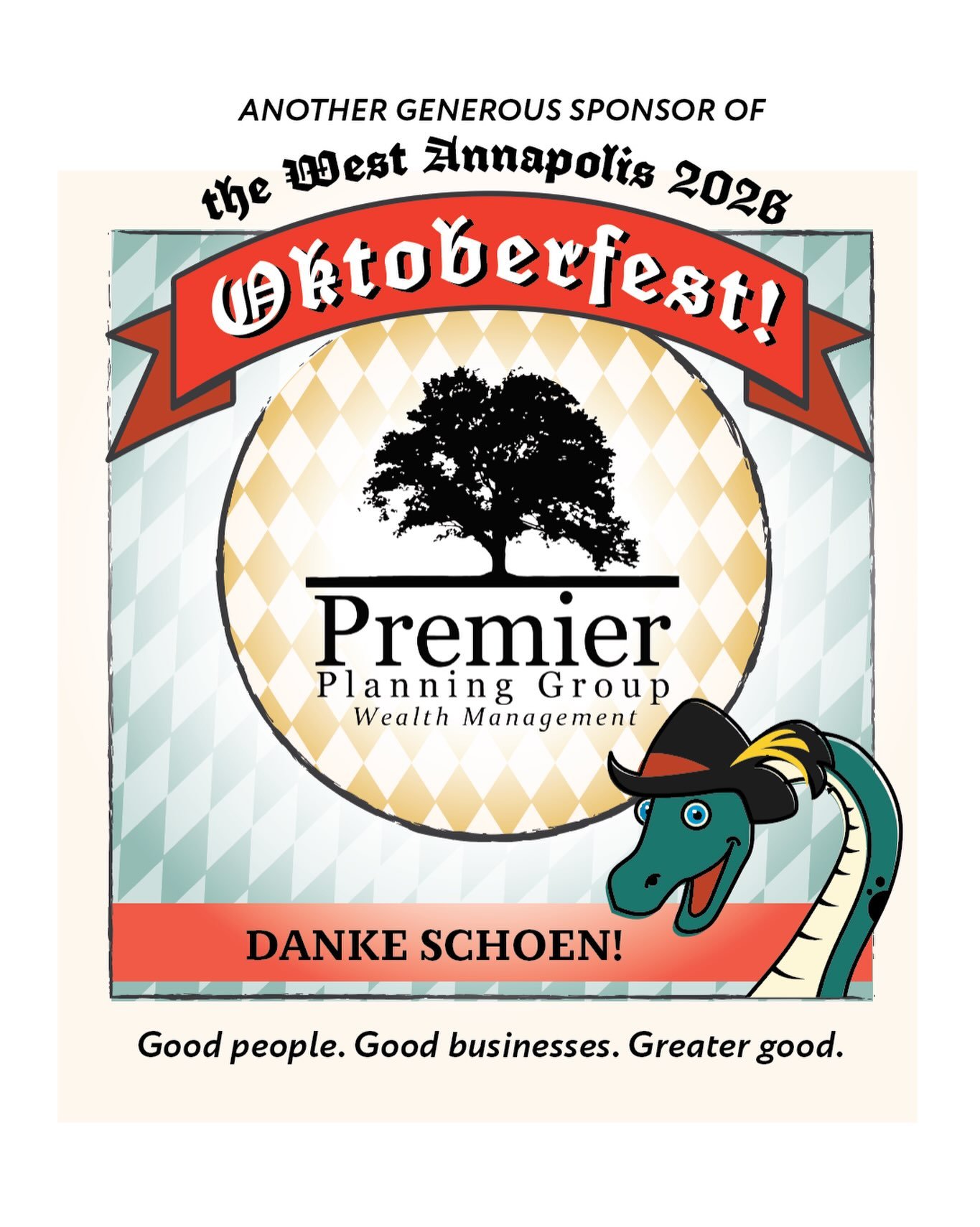 Danke schoen&nbsp;to our friends and dedicated supporters at Premier Planning Group Wealth Management for helping make West Annapolis Oktoberfest possible! 🍻

Because money doesn&rsquo;t have to be complicated &mdash; and neither does a good party i