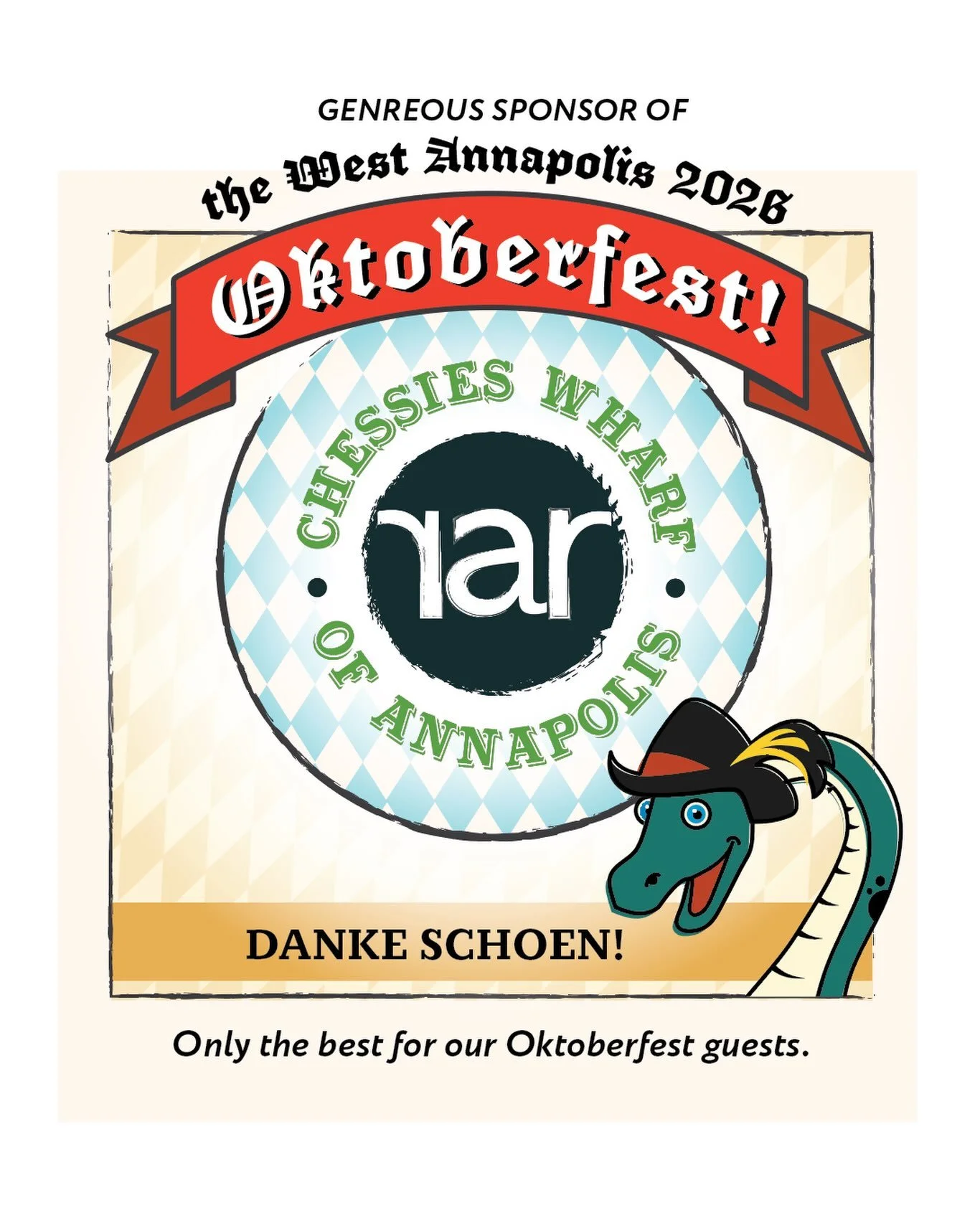 BEER BEER BEER!

Danke Scheon (translation: Thanks!) to our friends and dedicated supporters at Chessie&rsquo;s Wharf and RaR Brewing for supplying arguably one of the key elements of any successful Oktoberfest &mdash; BEER! 🍺

And such great qualit