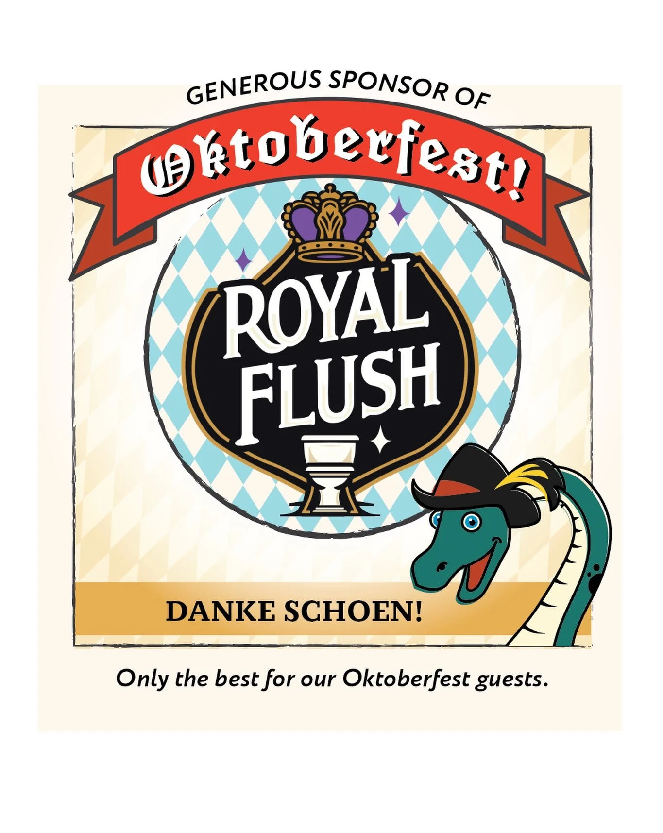 We&rsquo;re getting fancy this year!

A big THANK YOU to the most luxurious potty provider, Royal Flush Luxury Portable Restrooms, for generously donating to this year&rsquo;s Oktoberfest in West Annapolis!

Come! You can enthusiastically fill up on 