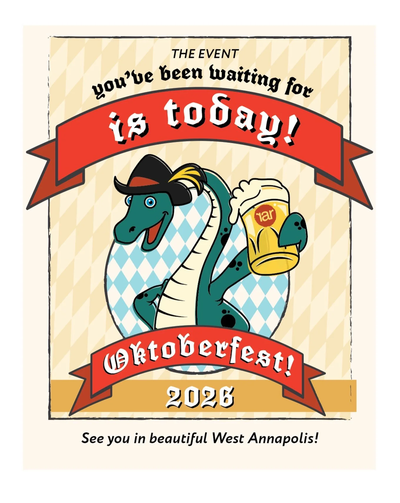 IT&rsquo;S HERE! WEST ANNAPOLIS OKTOBERFEST IS TODAY! 🍻

Come join us for one epic street party in beautiful West Annapolis!

📅 TODAY &mdash; Sunday, September 27
⏰ 11 AM&ndash;4 PM
📍 Annapolis Street &amp; Giddings Avenue

We&rsquo;ve got music, 
