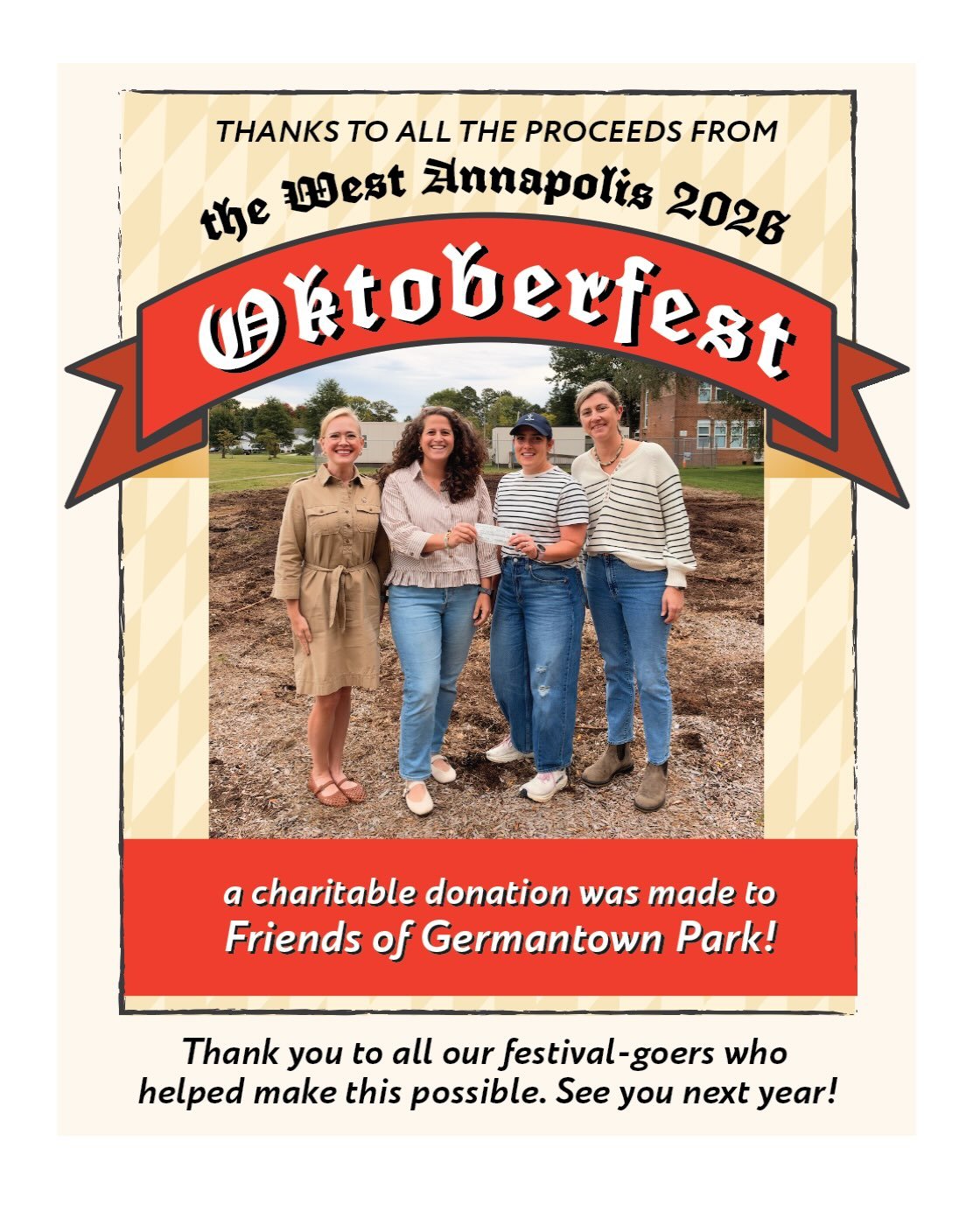 Each year, WABA donates a portion of Oktoberfest proceeds to a local nonprofit making a difference in our community. This year, we&rsquo;re proud to support Friends of Germantown Park and their vision for a more welcoming, inclusive, and inspiring pa