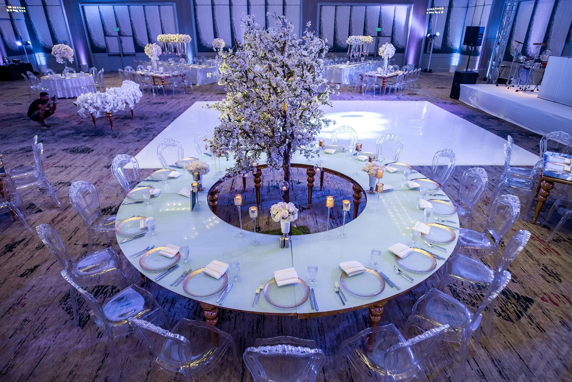 table set up for a bar mitzvah