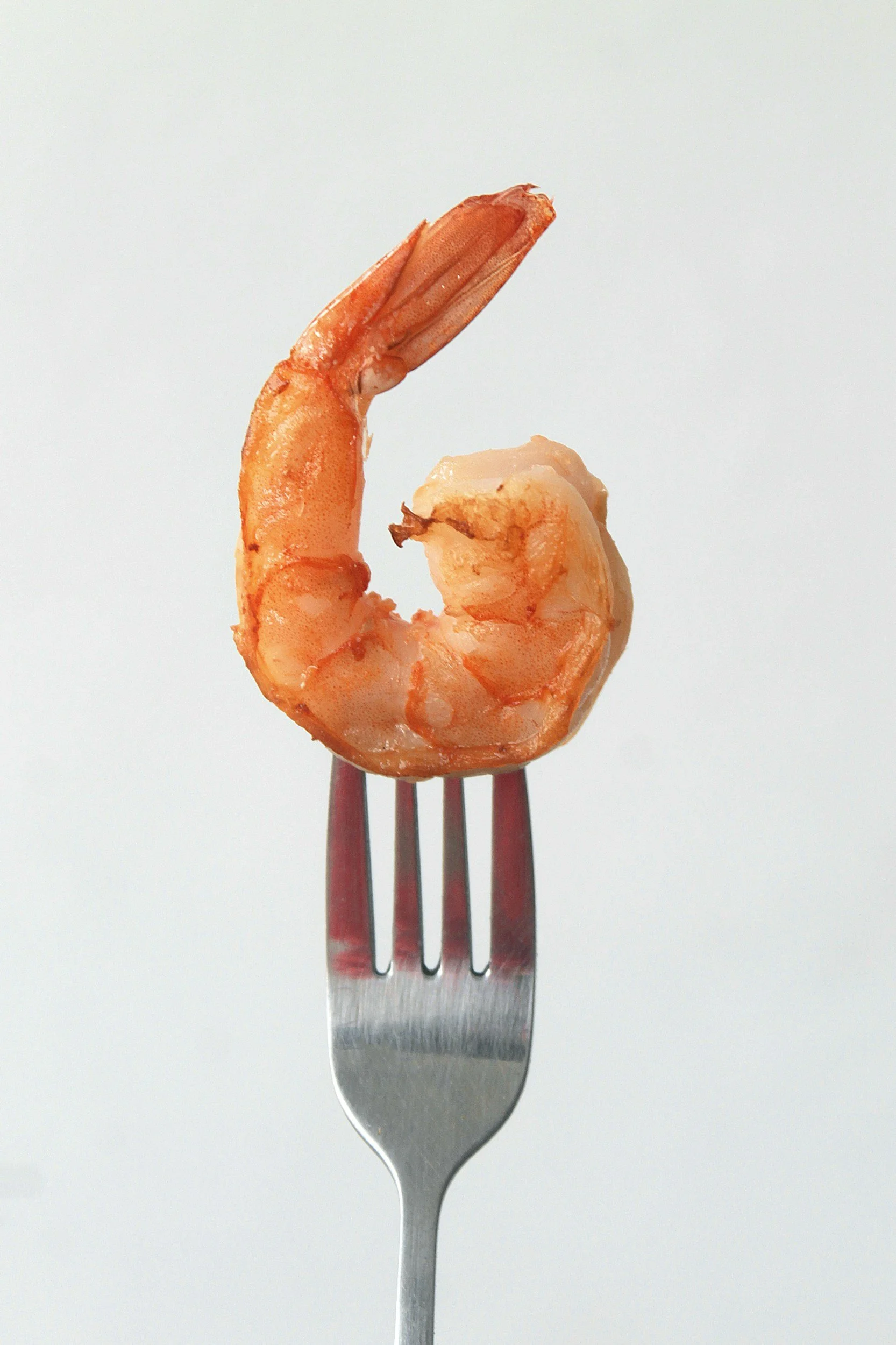 shrimp on a fork