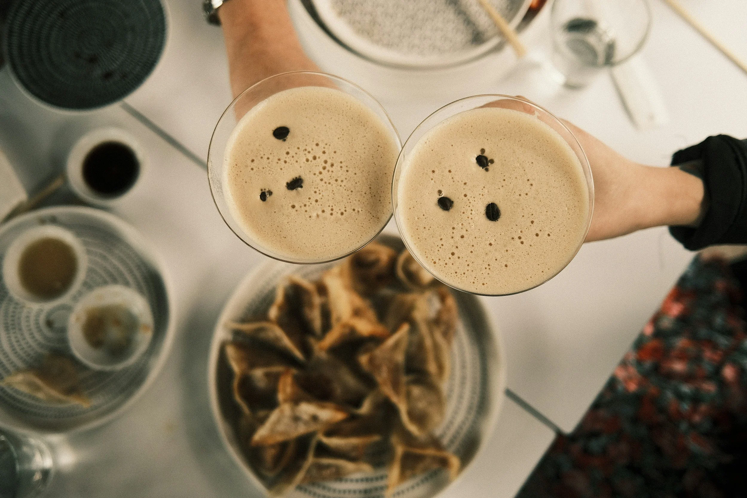 espresso drinks during a holiday party