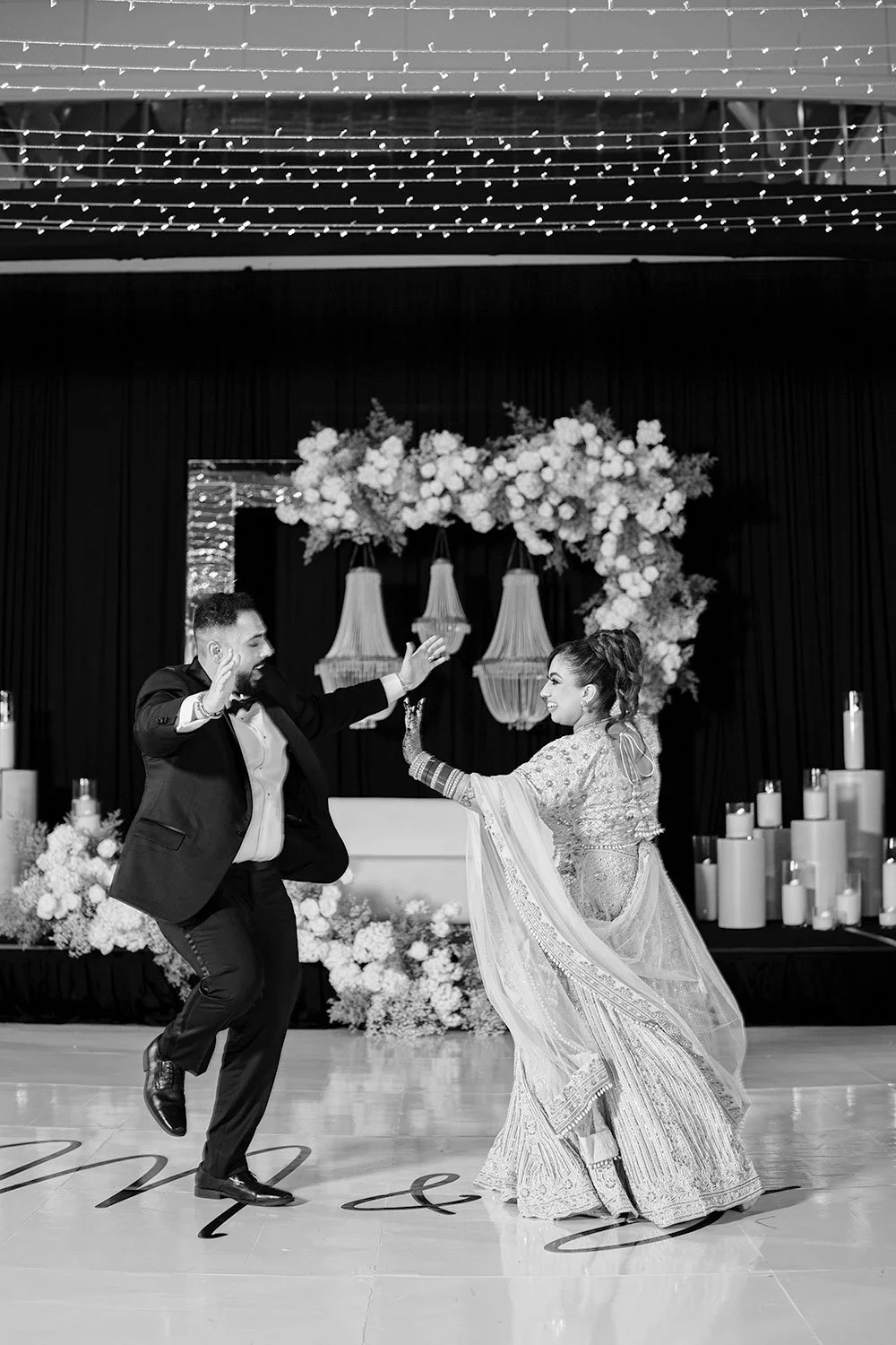 couple celebrating their wedding