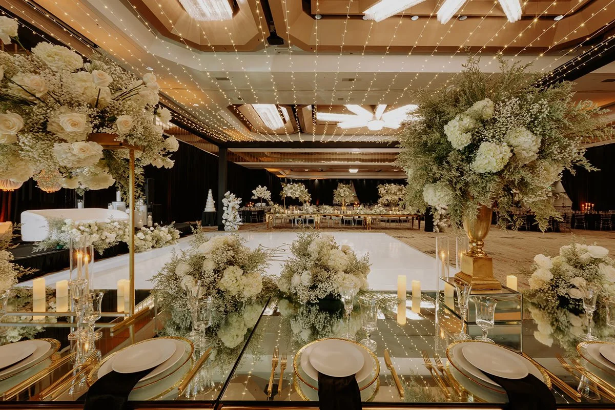 ballroom wedding with a dance floor
