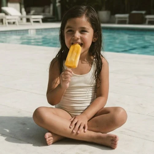 girl eating an ice cream