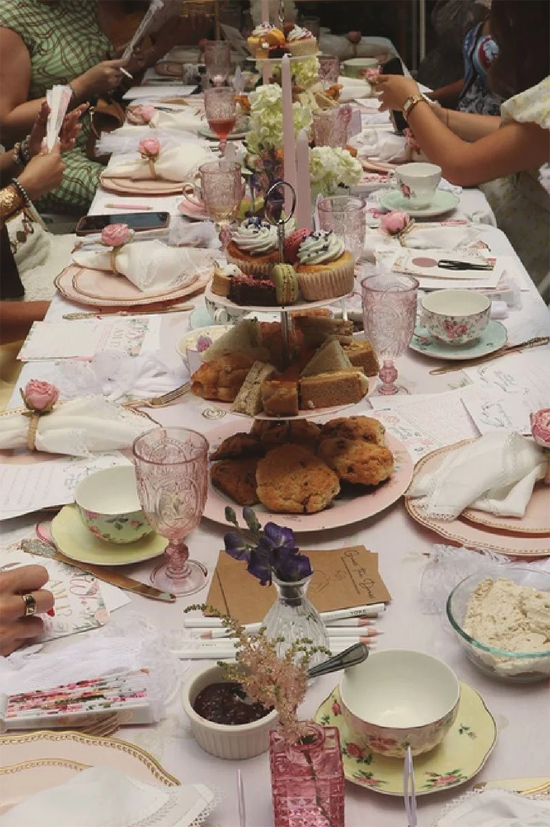 afternoon tea set up in LA