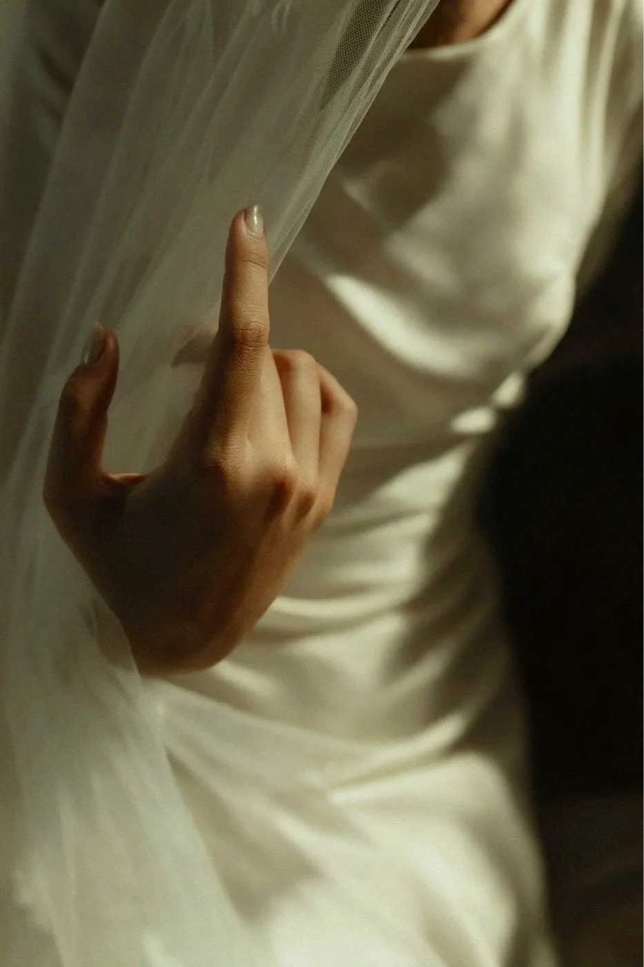 bride in a white dress