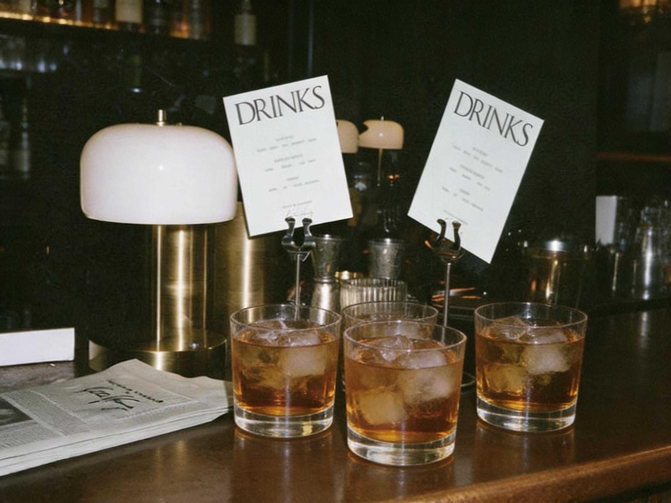 drinks in glasses