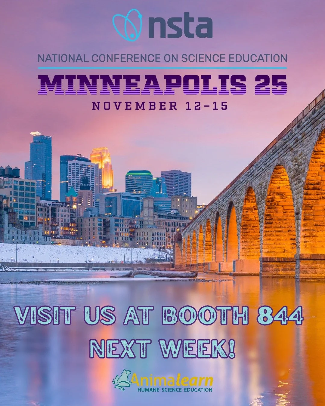 We&rsquo;ll be at the @official_nsta Conference next week for #NSTAFall25 in #Minneapolis! Don't miss us at Booth 844 for some new #Animalearn swag!

#humanescience #humaneeducation #teachers #scienceeducation #dissectiondoesntcutit #putthelifebackin