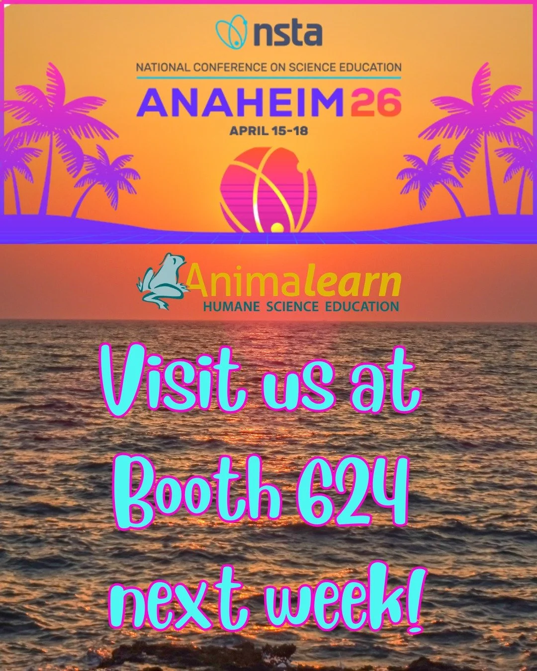 We'll be at #NSTASpring26 in #Anaheim next week! Don't miss out on our Workshop on Friday, 4/17 at 10:40 am and stop by Booth 624 for a chance to win some #humane #science giveaways! @official_nsta 

#humanescience #humaneeducation #teachers #science