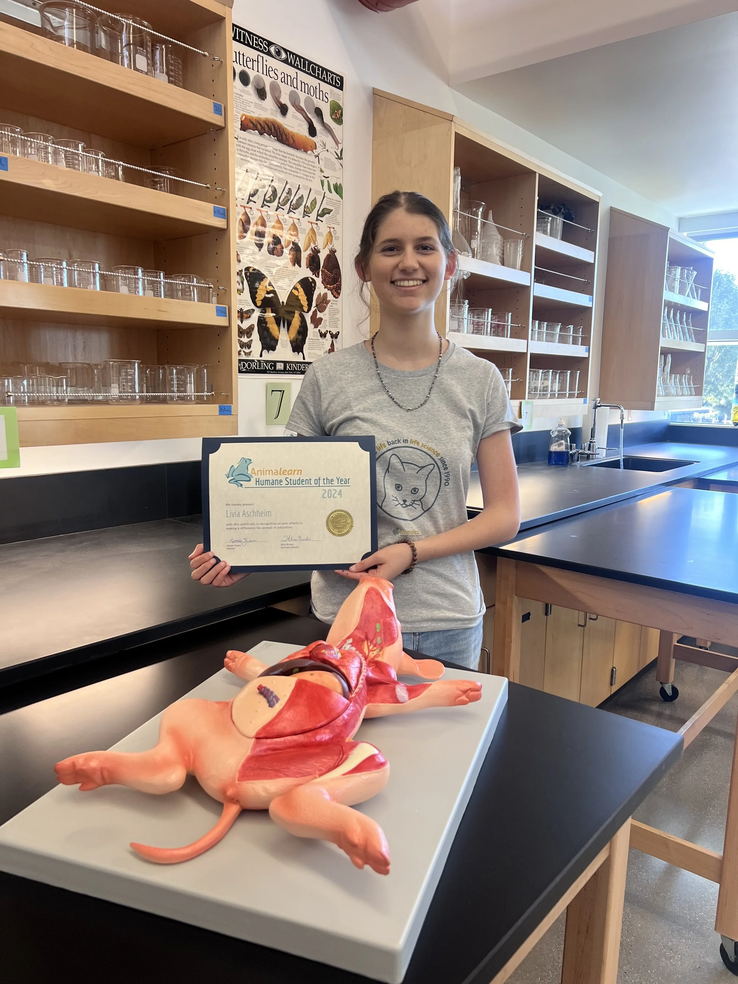 Livia with Fetal Pig Model