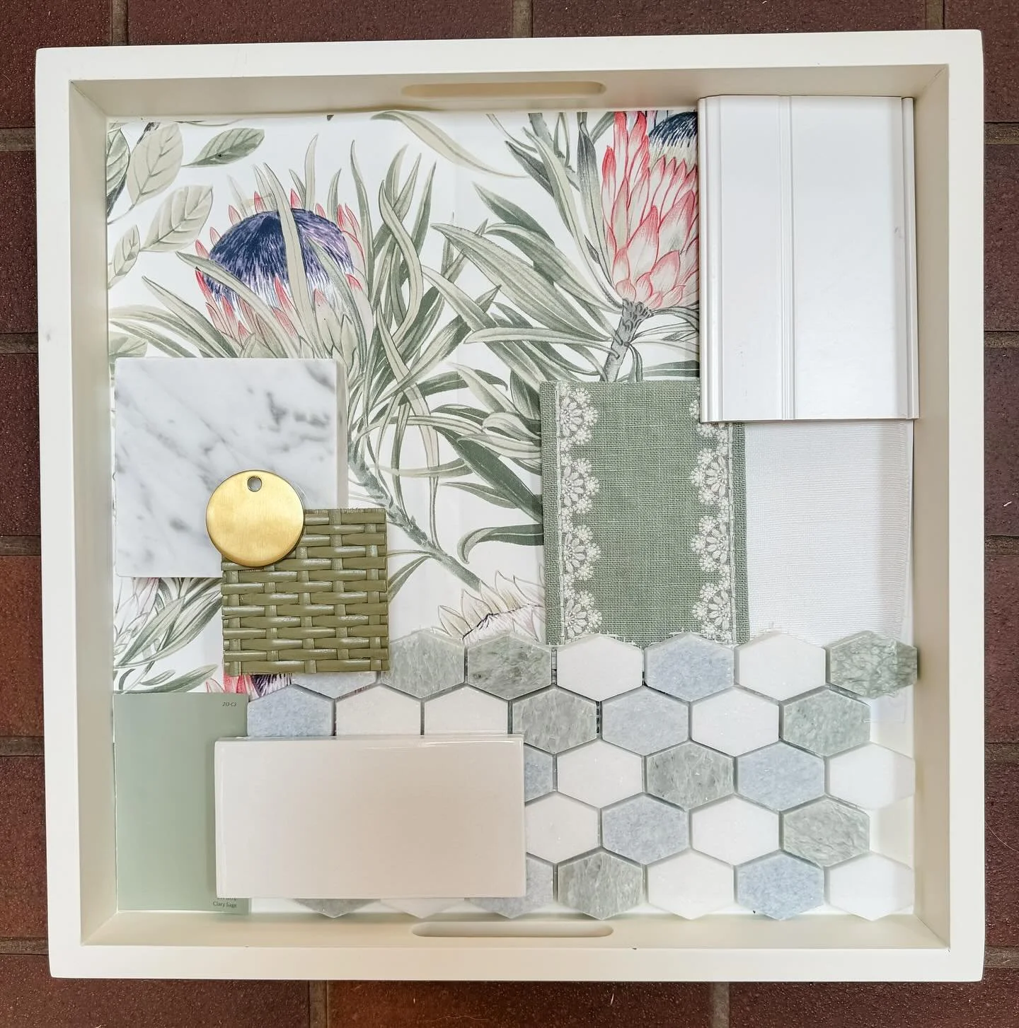 Summer may be winding down but vibrant, warm-weather inspired palettes never go out of season. Loving how this guest bathroom design is coming along! 

&bull;
&bull;
&bull;

#birdieandbeaninteriors #marylandinteriordesigner #shoreliving #annapolishom