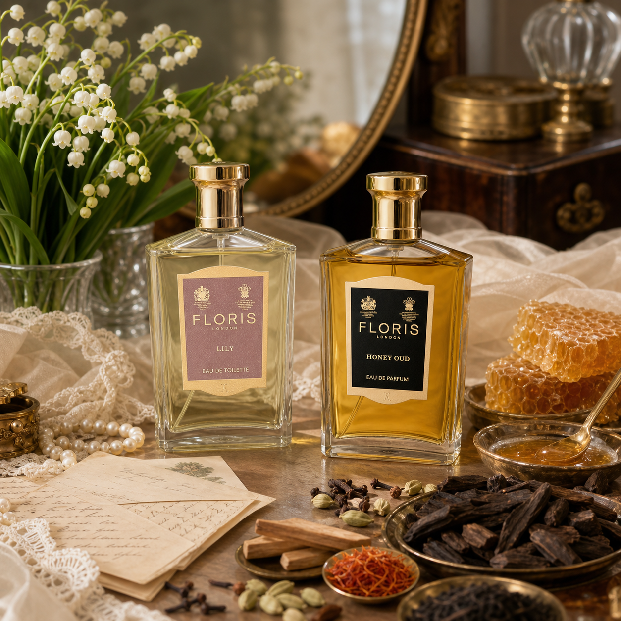 Best of Floris: Lily & Honey Oud Fragrance Duo (2 x 5 ml)