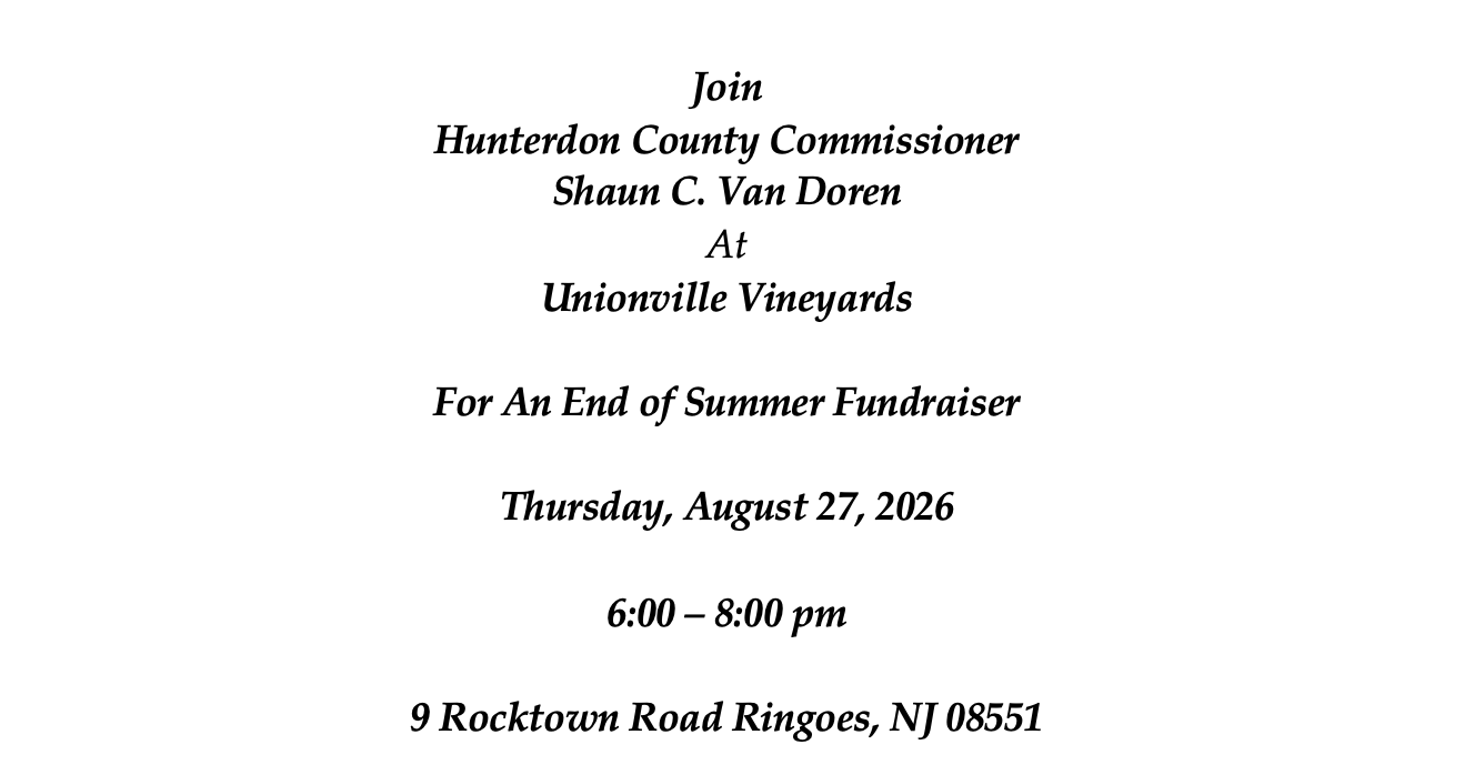 POSTPONED: An End of Summer Fundraiser Supporting Commissioner Shaun Van Doren