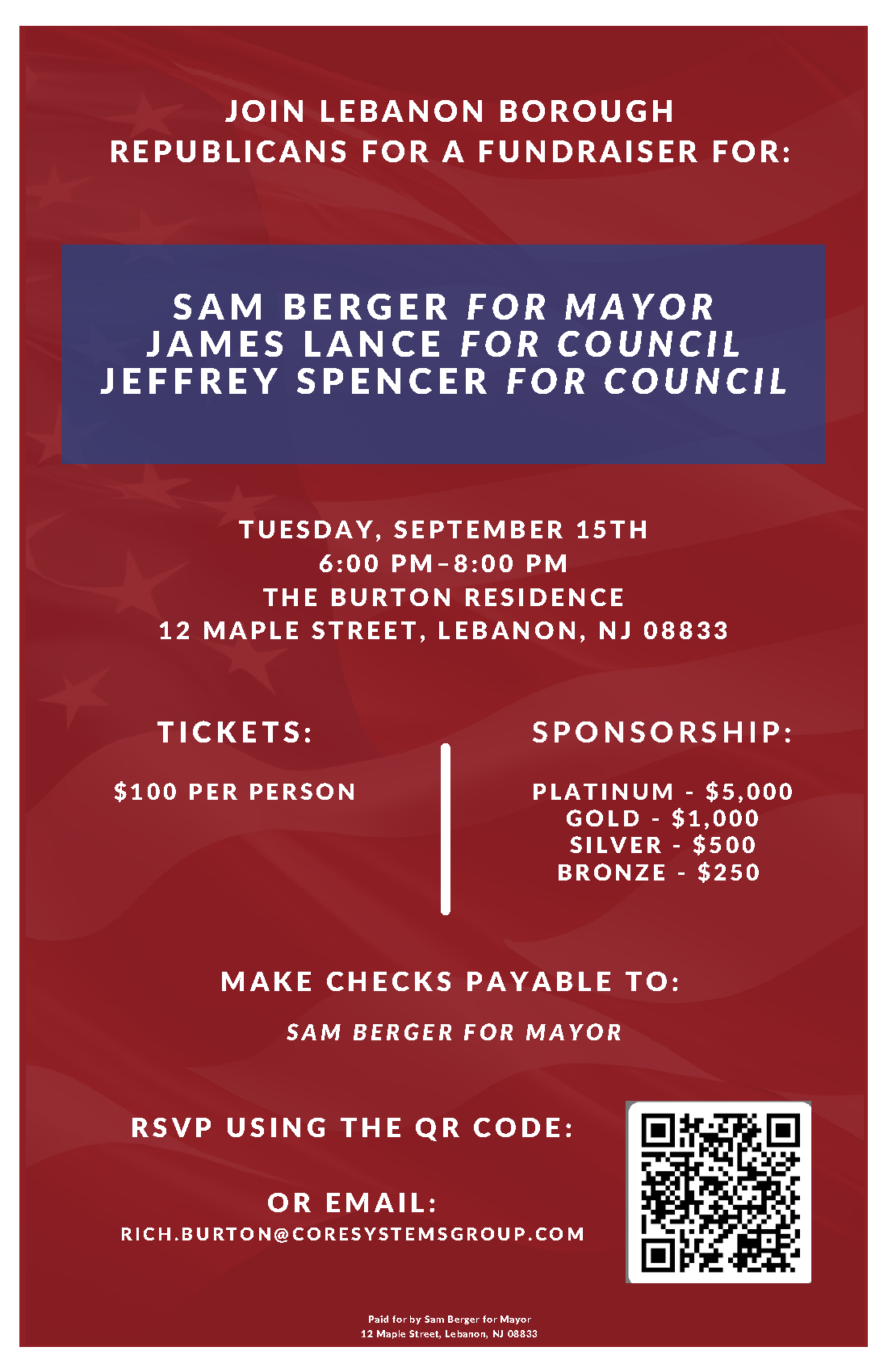 Lebanon Boro Republican Fundrasier