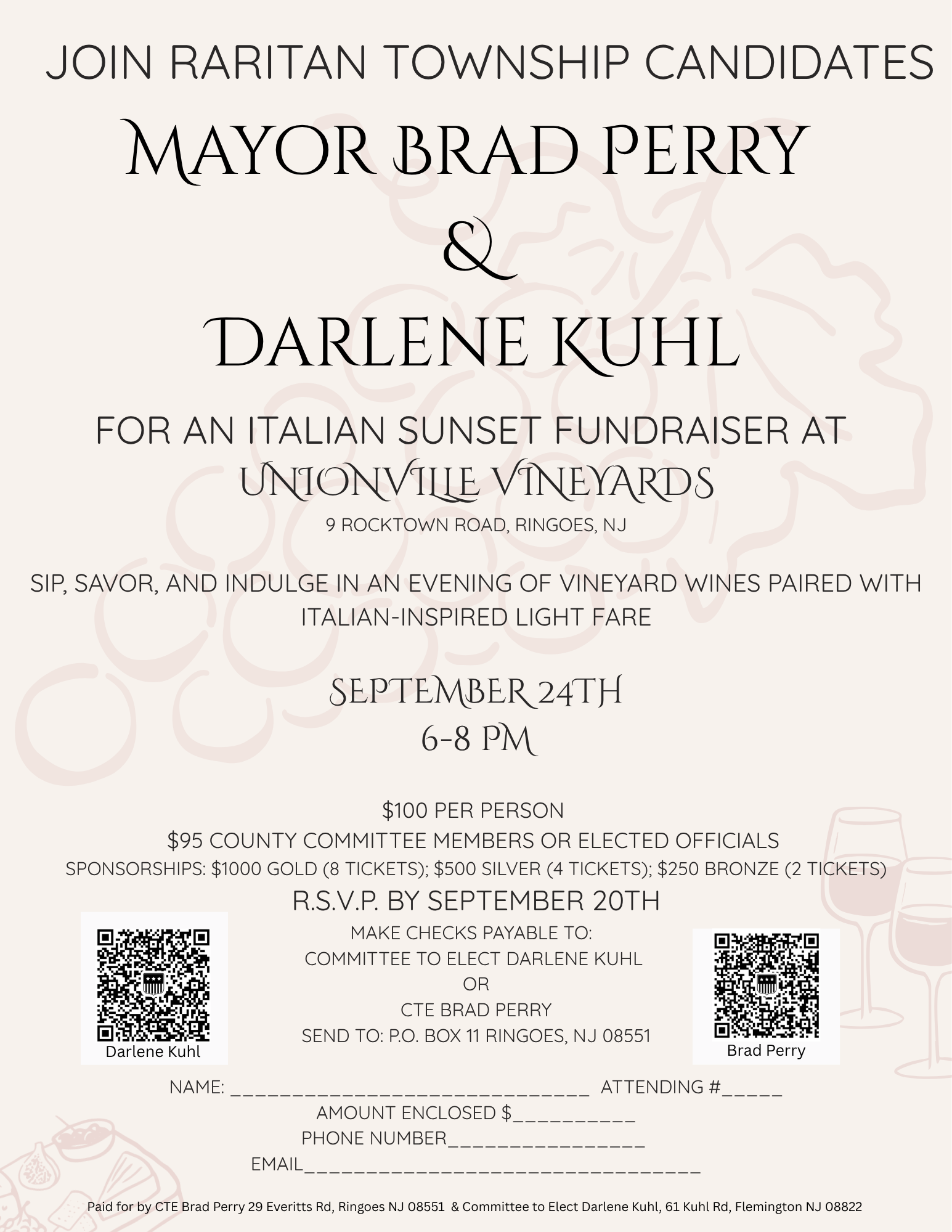 Perry and Kuhl FOR Raritan Fundraiser