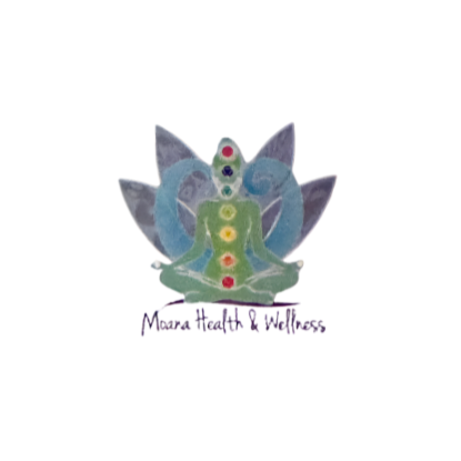 Moana Health & Wellness Logo: A stylish and modern logo for Moana Health & Wellness, showcasing an energy design with chakras and script typography that captures the essence of balance, energy work and the expertise of Andrea Gomez Morad, MD.