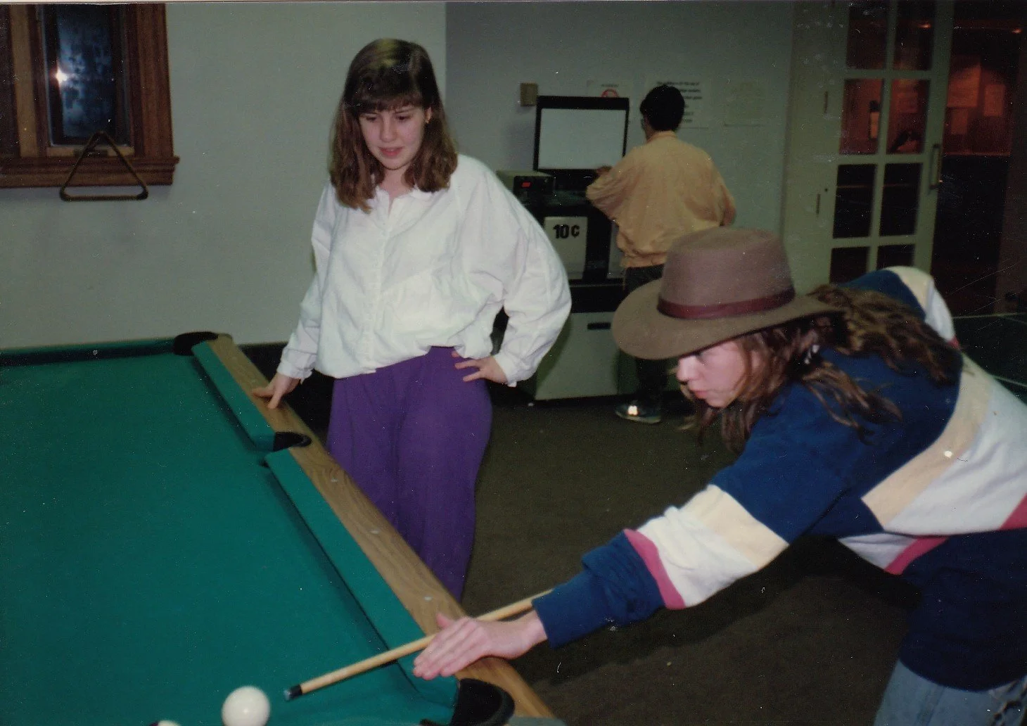 1989 March - Sarah and Win pool.jpg
