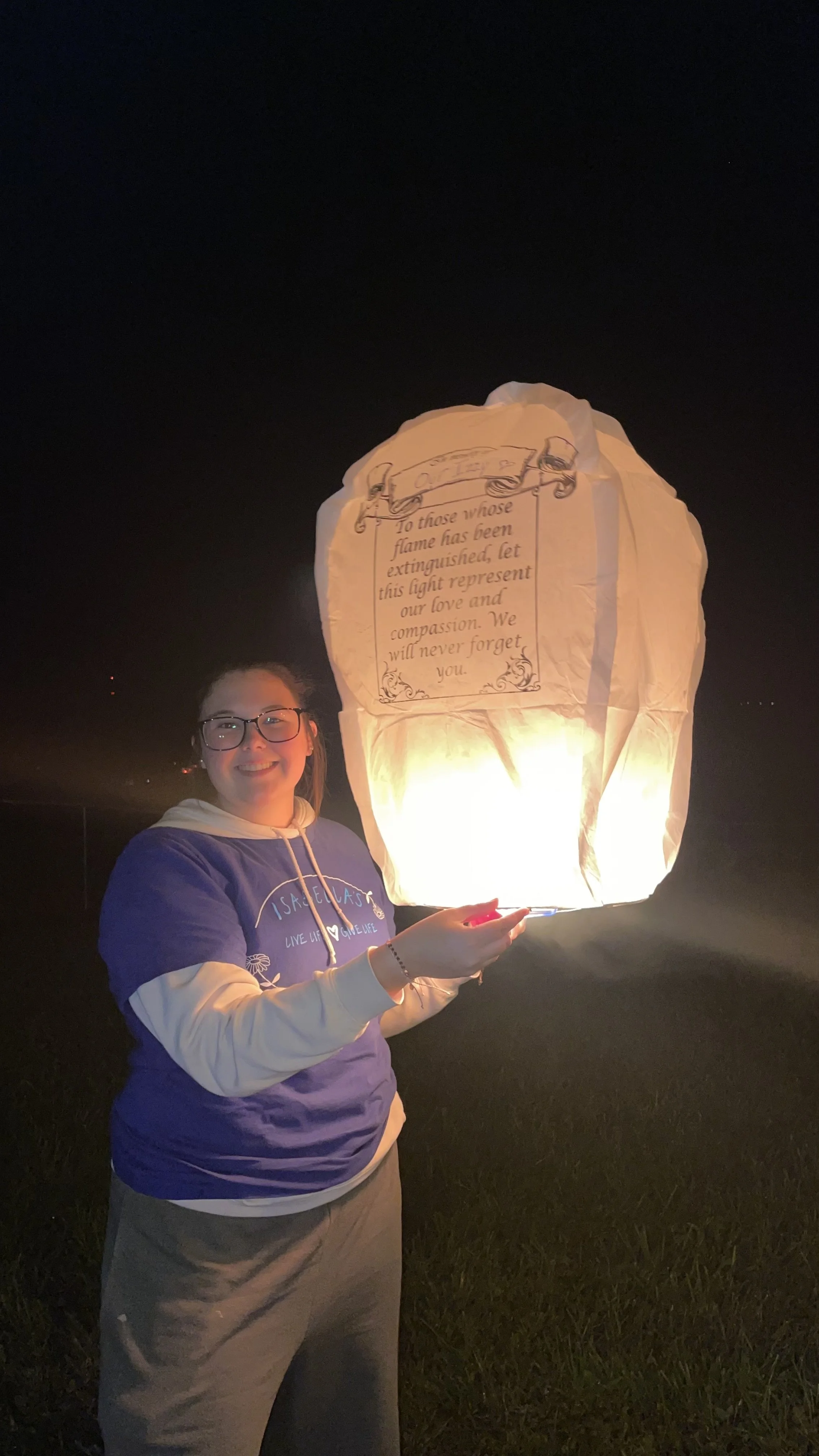 Molly and Taylor could not attend the celebration, so they released their own balloons from Bloomsburg, PA!
