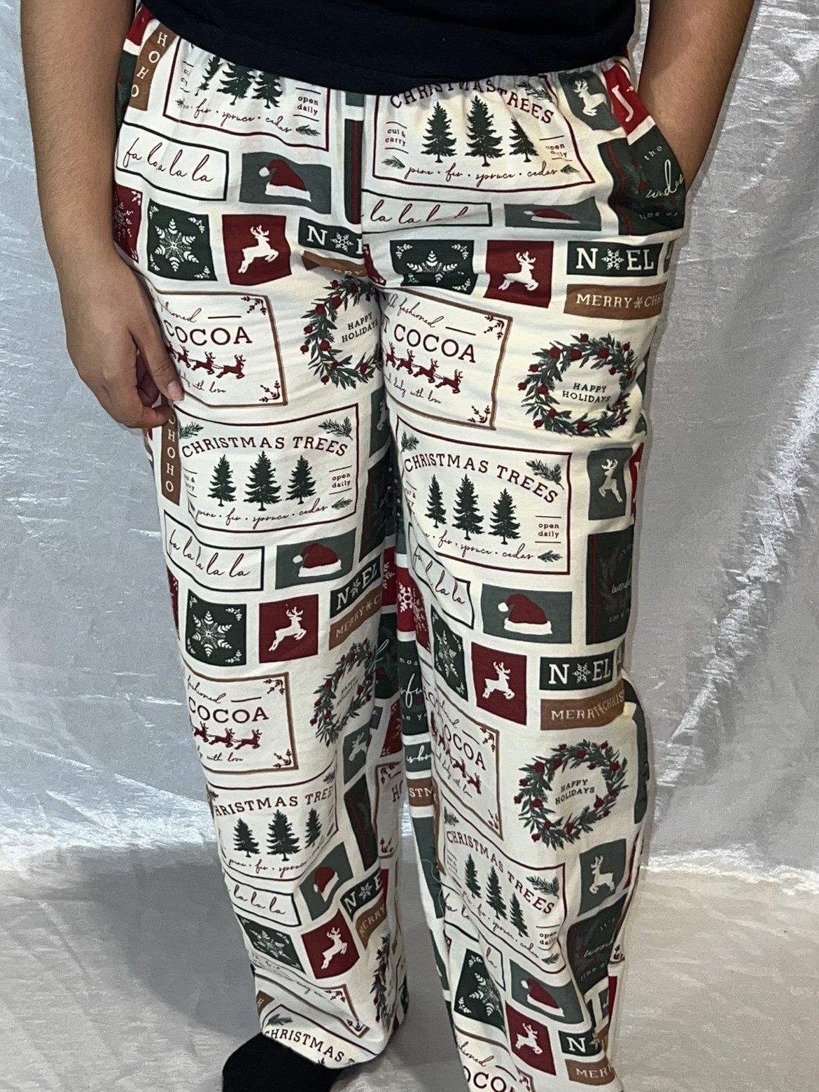 White Holiday PJ Pants