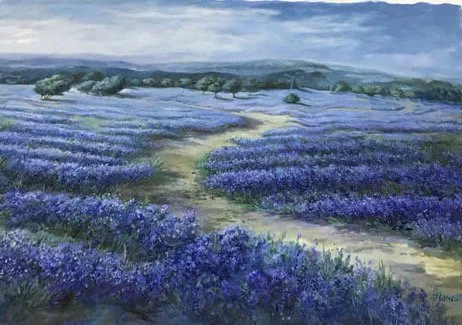Bluebonnet Reverie, 50 x 70 in.