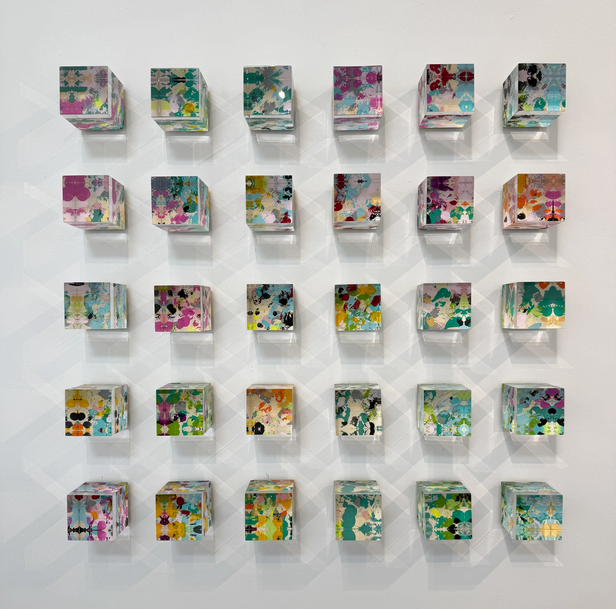 REMEMBER WHEN, Acrylic on Acrylic Block, set of 30