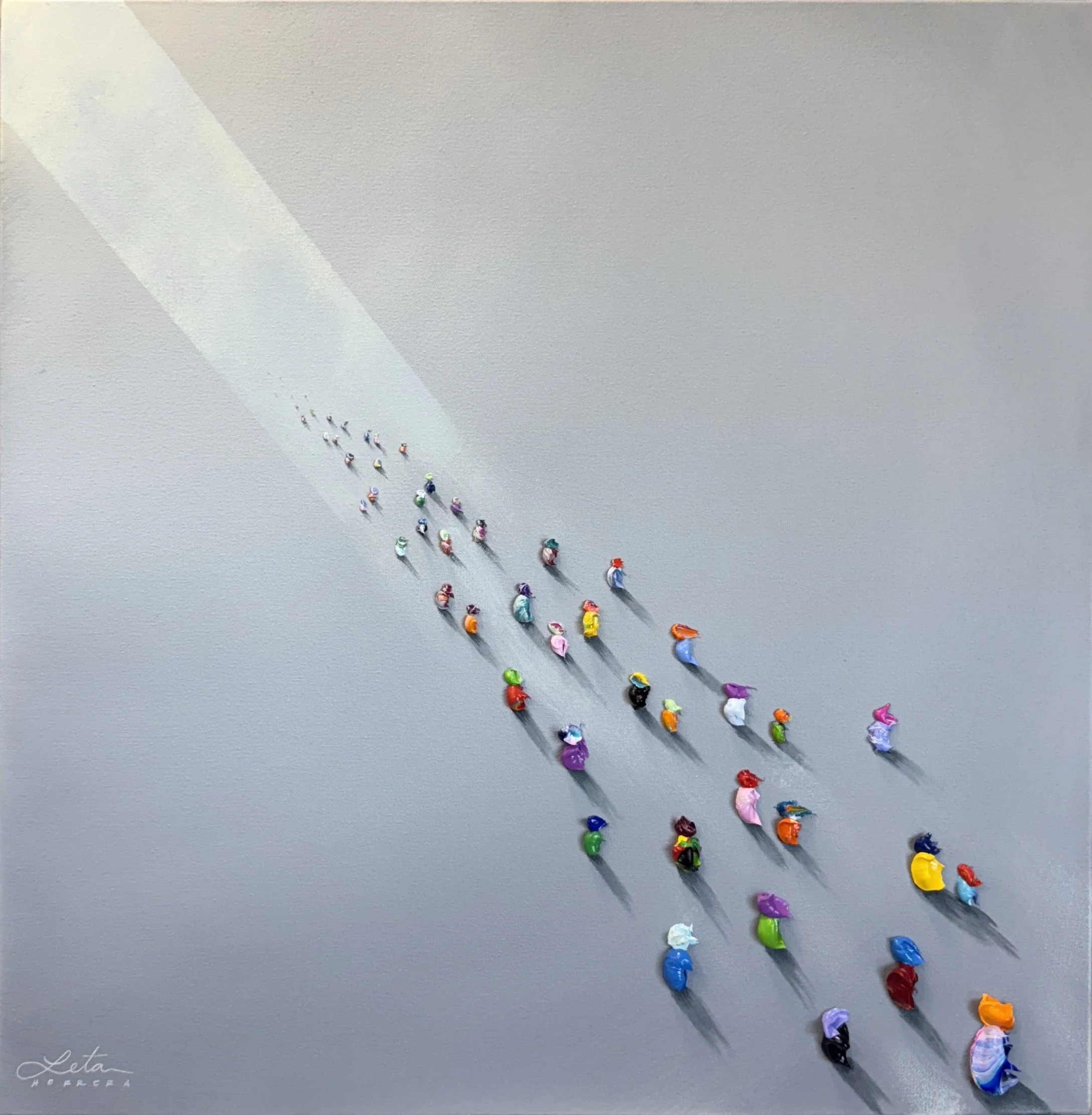 To Love, Hope, Joy, 24 x 24 in