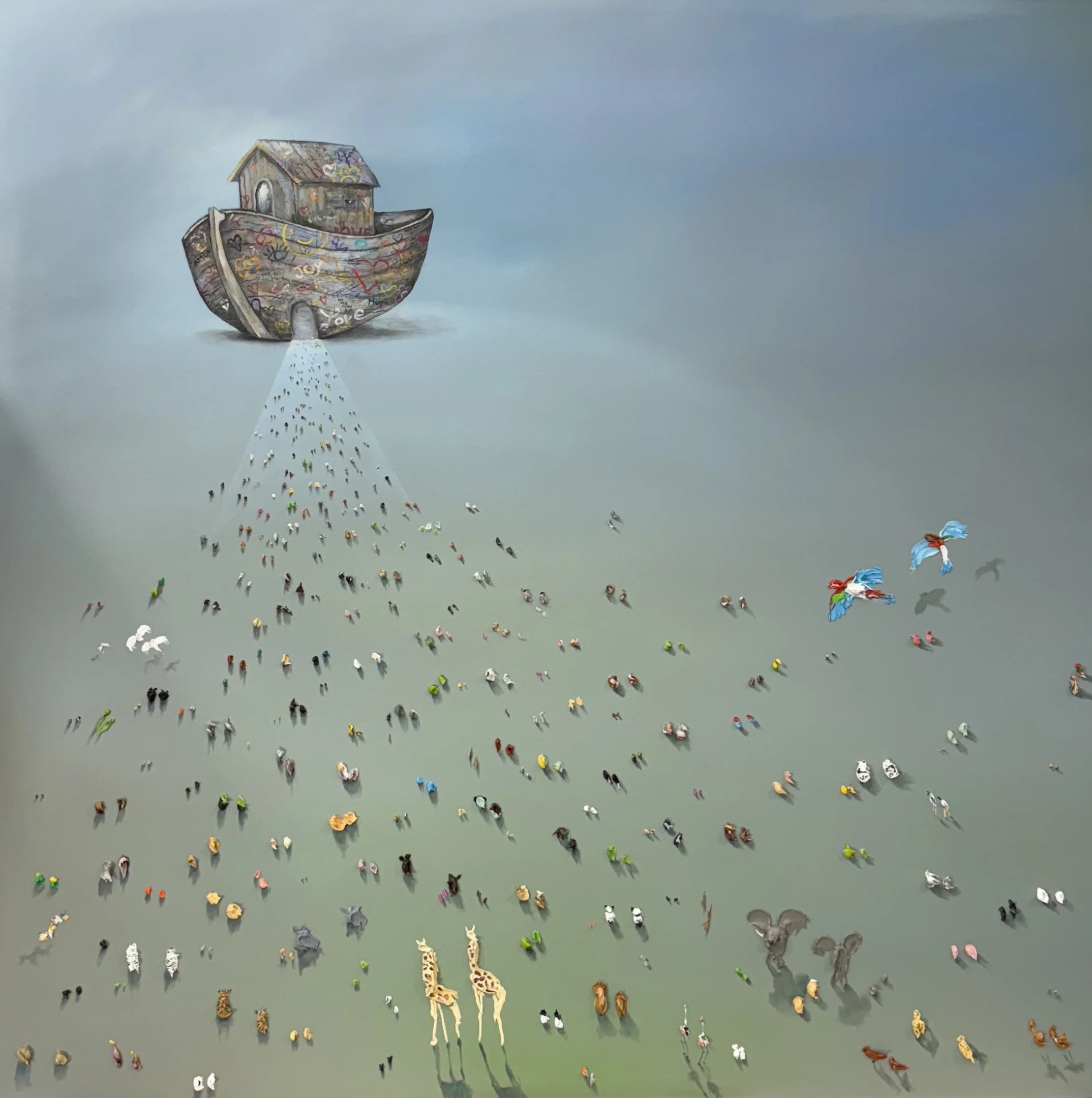 Noah's Ark Of Hope, 60 x 60 in