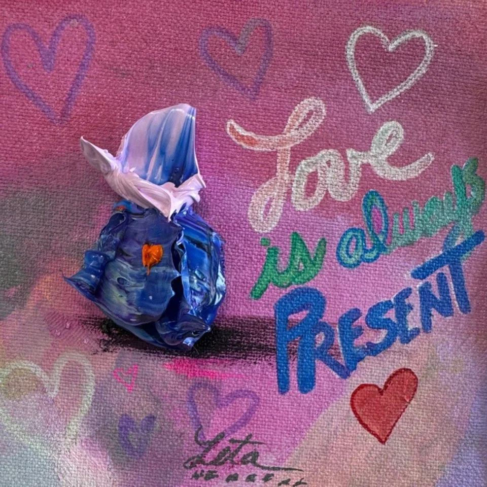 Love Is Always Present, 10.5 x 10.5 in framed