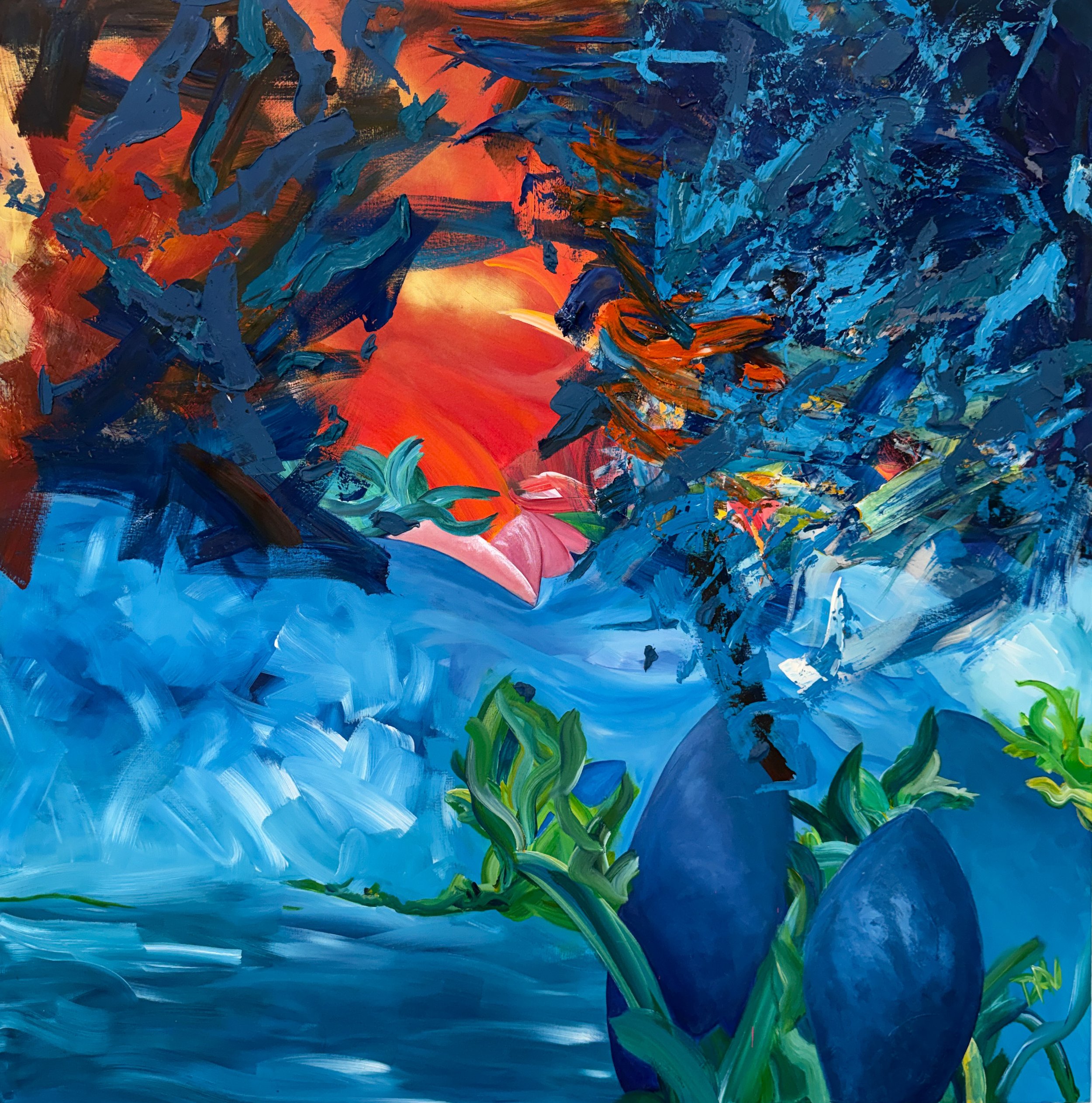 The Red Brick Road, 72 x 72"