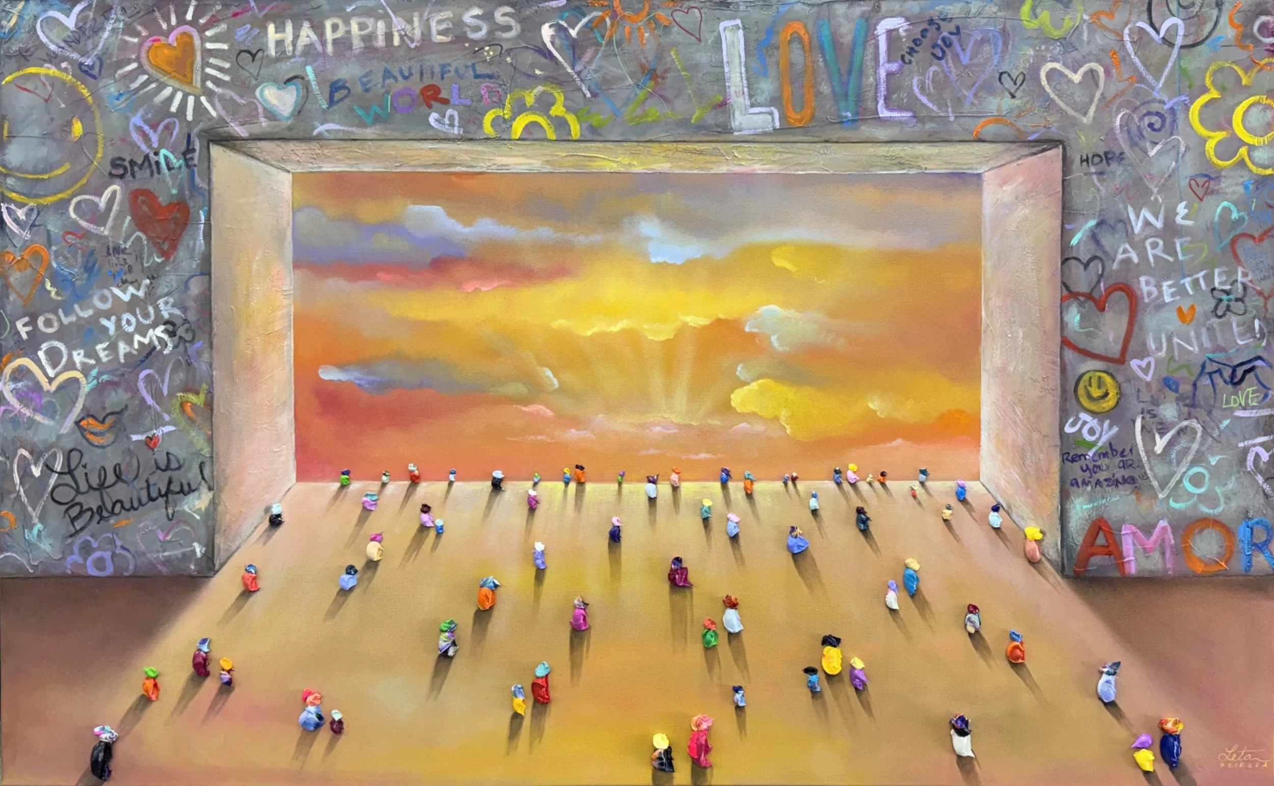 To Paradise On Earth, 30 x 48 in