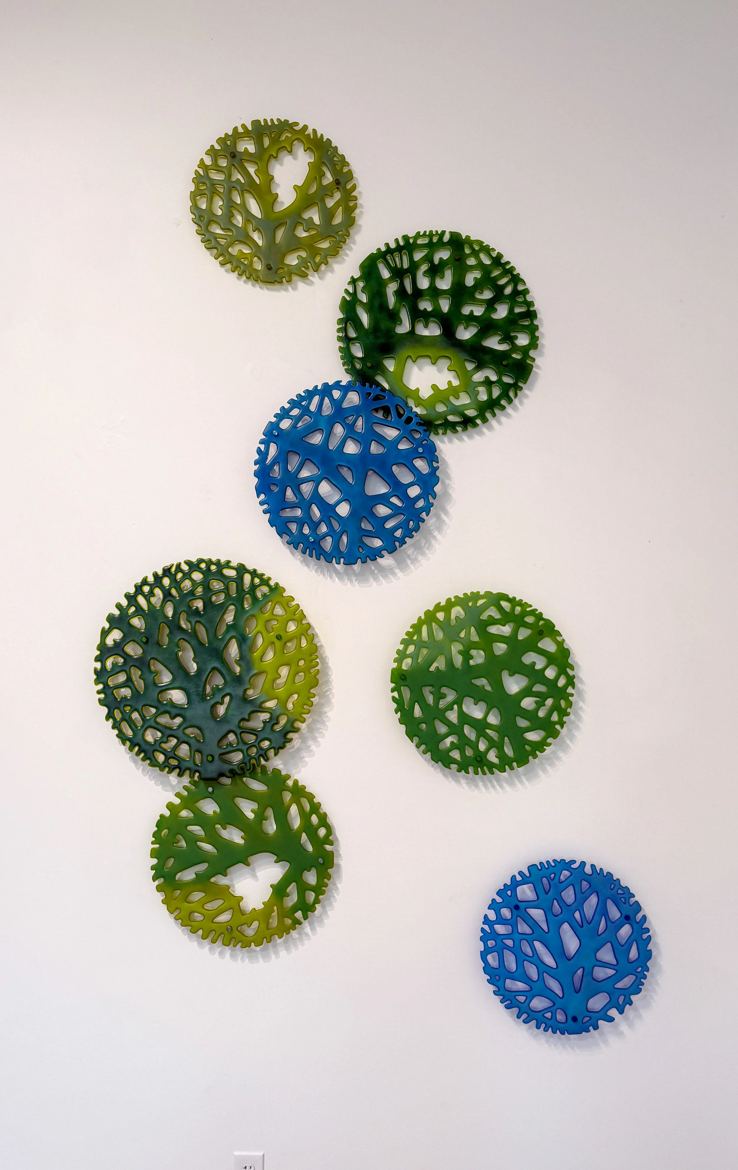 ECOSYSTEMS, Set of 7, Kiln-formed glass
