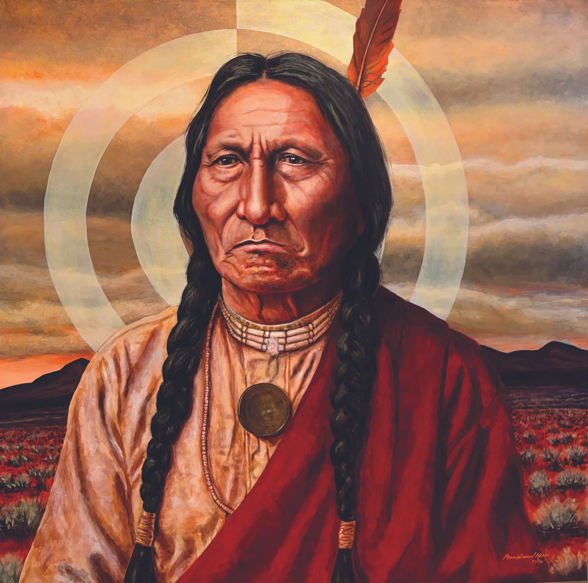 Lakota Chief, 48 x 48"-SOLD