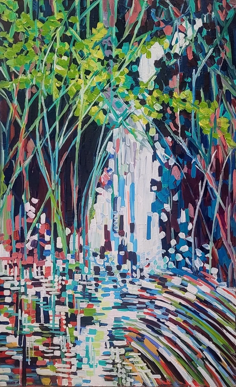 Waterfall, 30 x 24 in