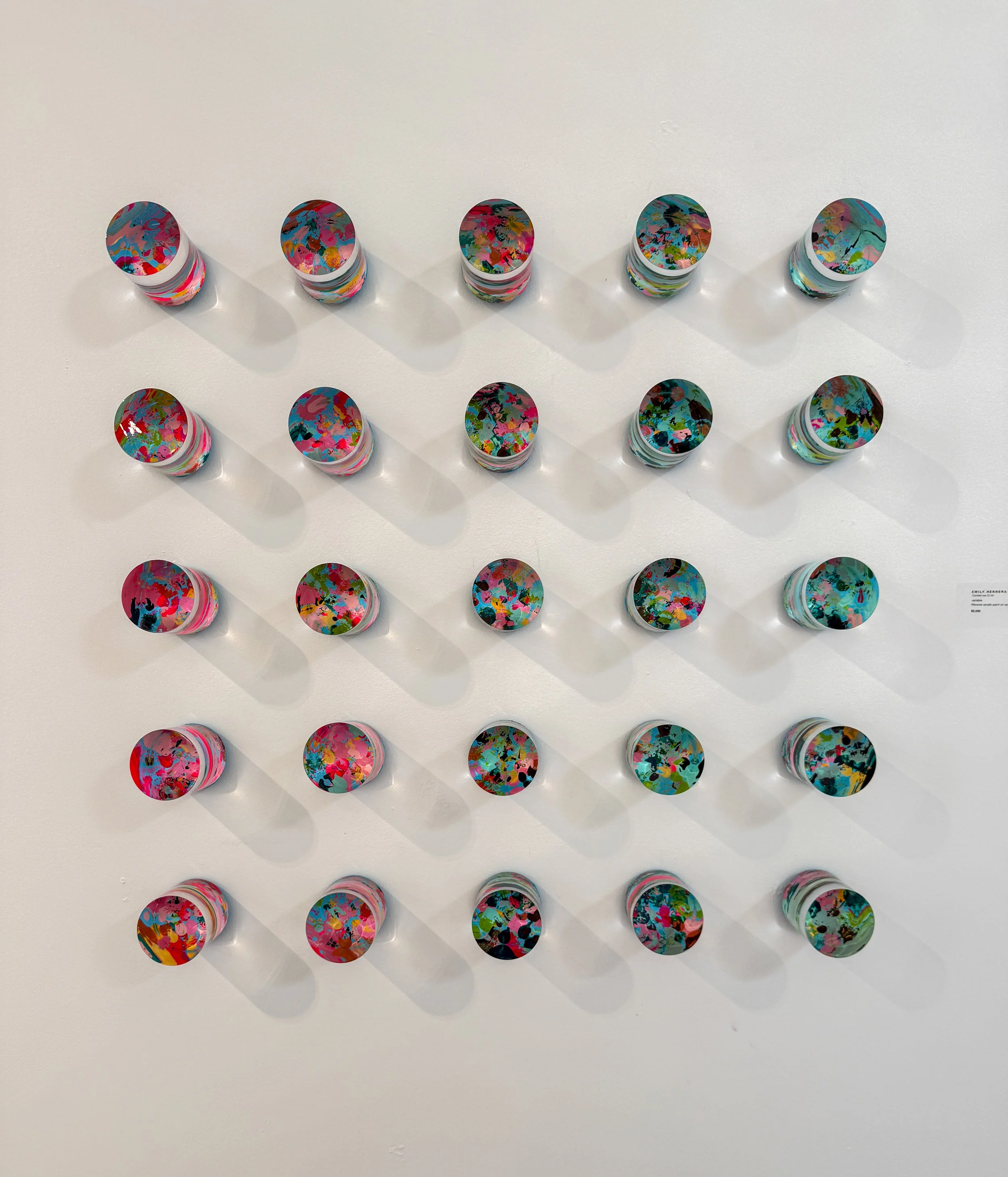 CONFETTI, Acrylic on Acrylic Block, set of 25