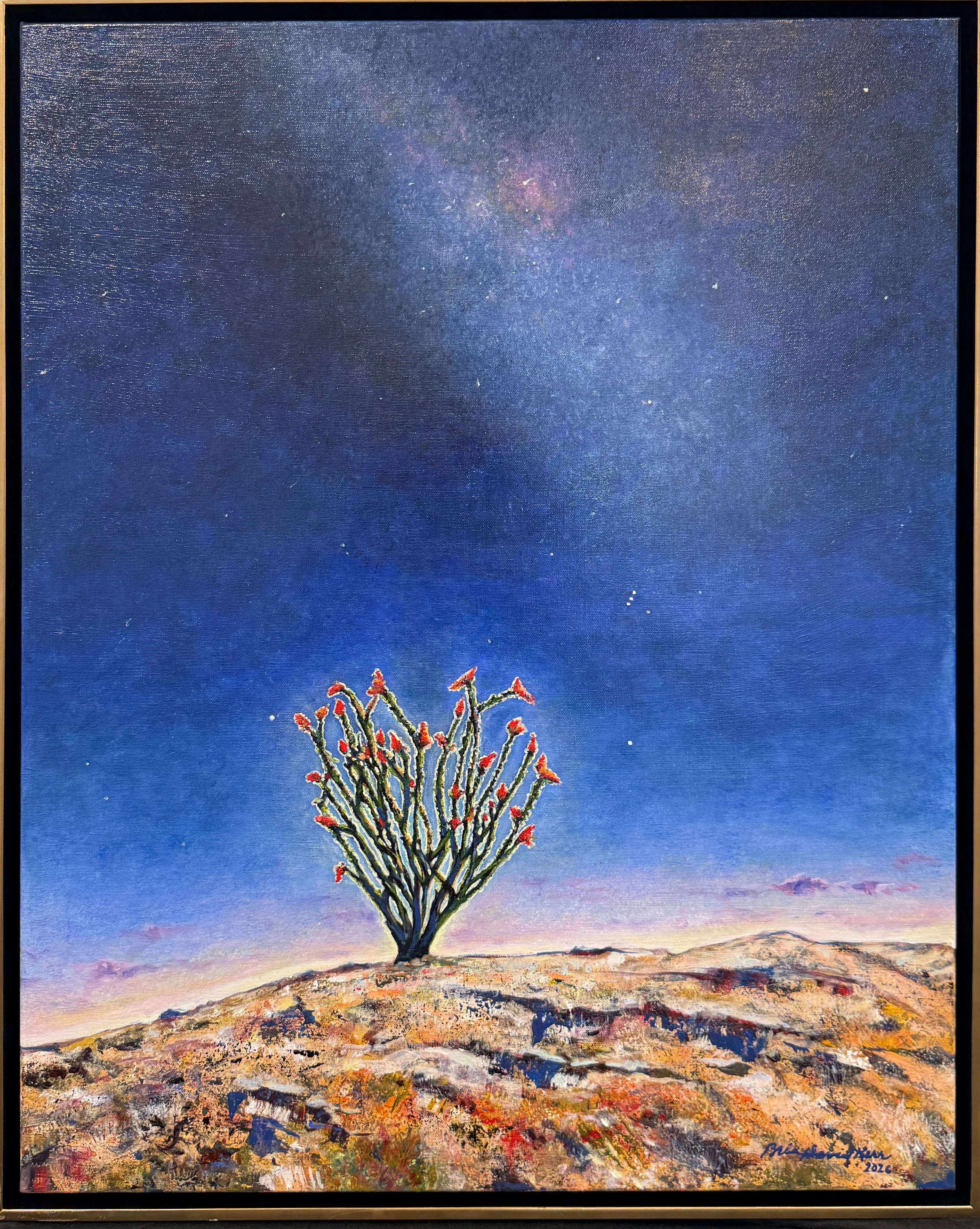 Ochotillo Night, 30 x 24"