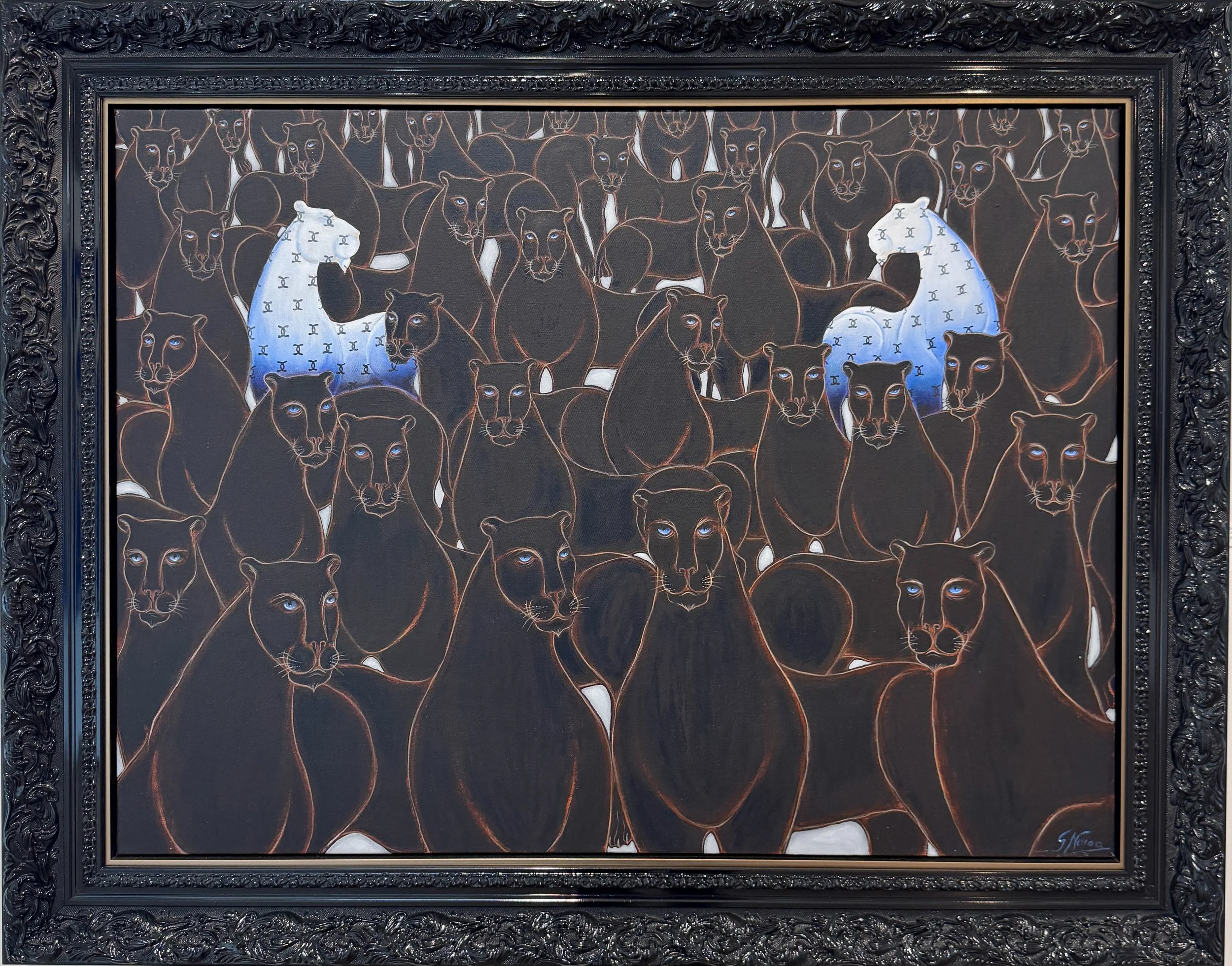 Chanel Panters, 37 x 47"
